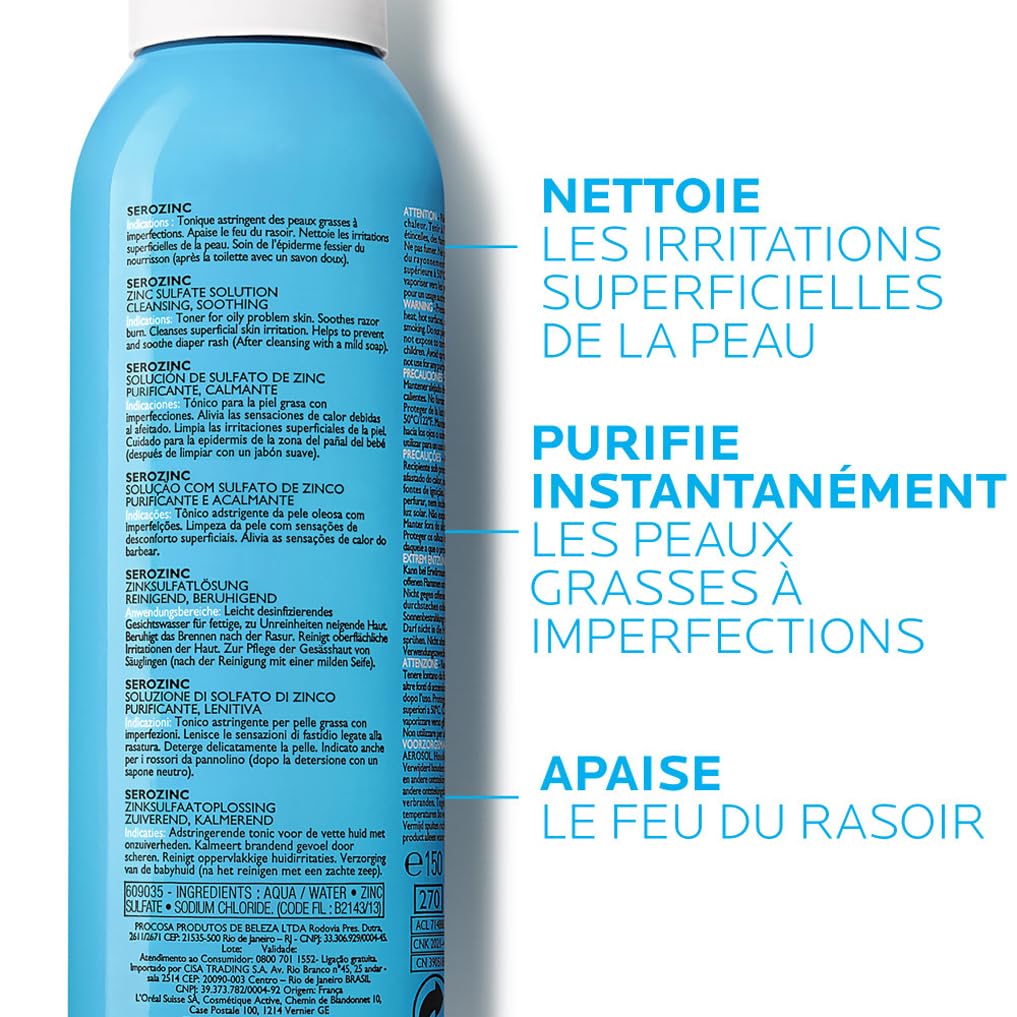 La Roche-Posay Serozinc Purifying and Soothing Facial Mist Toner with Zinc 3