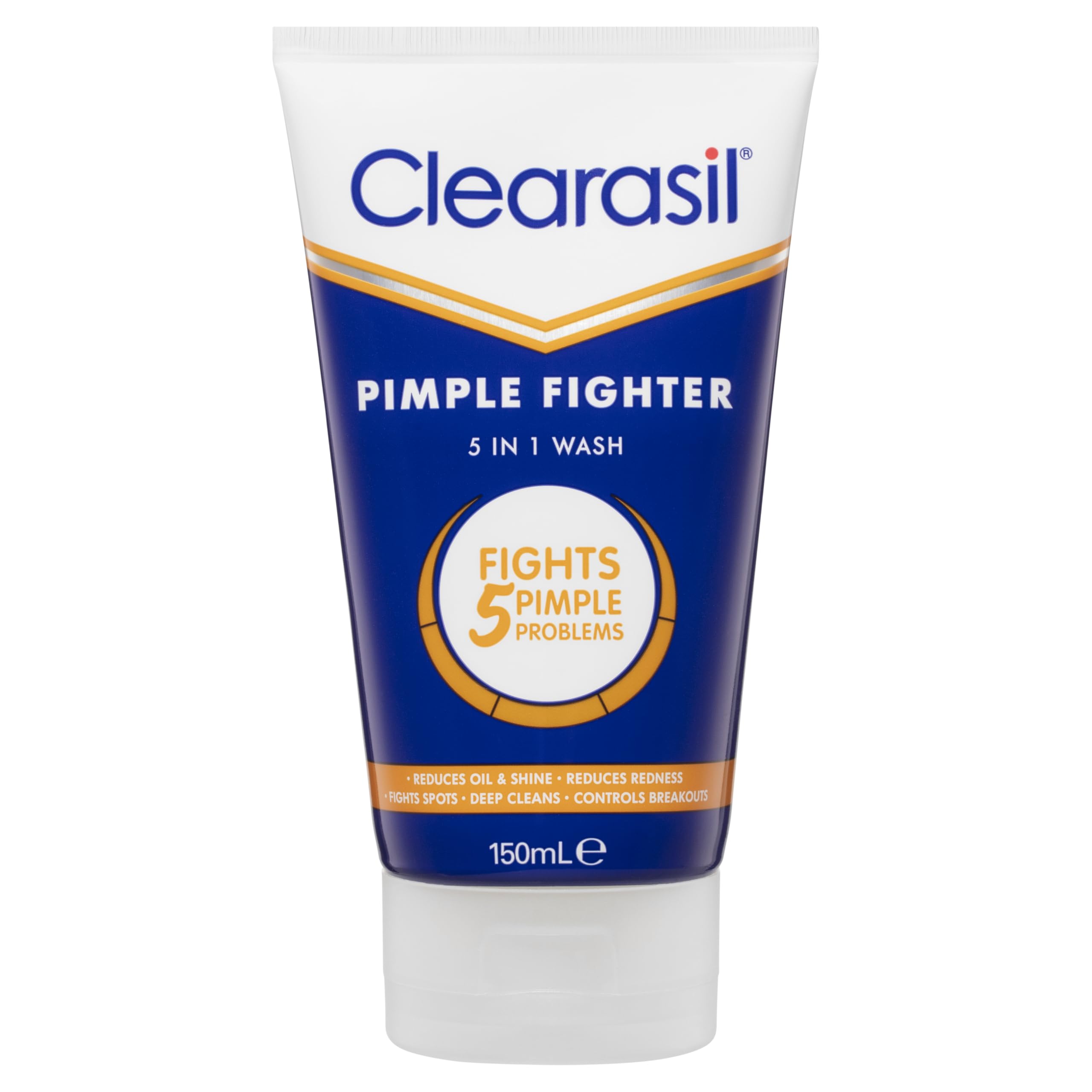 Clearasil 5-in-1 Ultra Wash for Oily Skin, Fights 100% of Spots, 150 ml