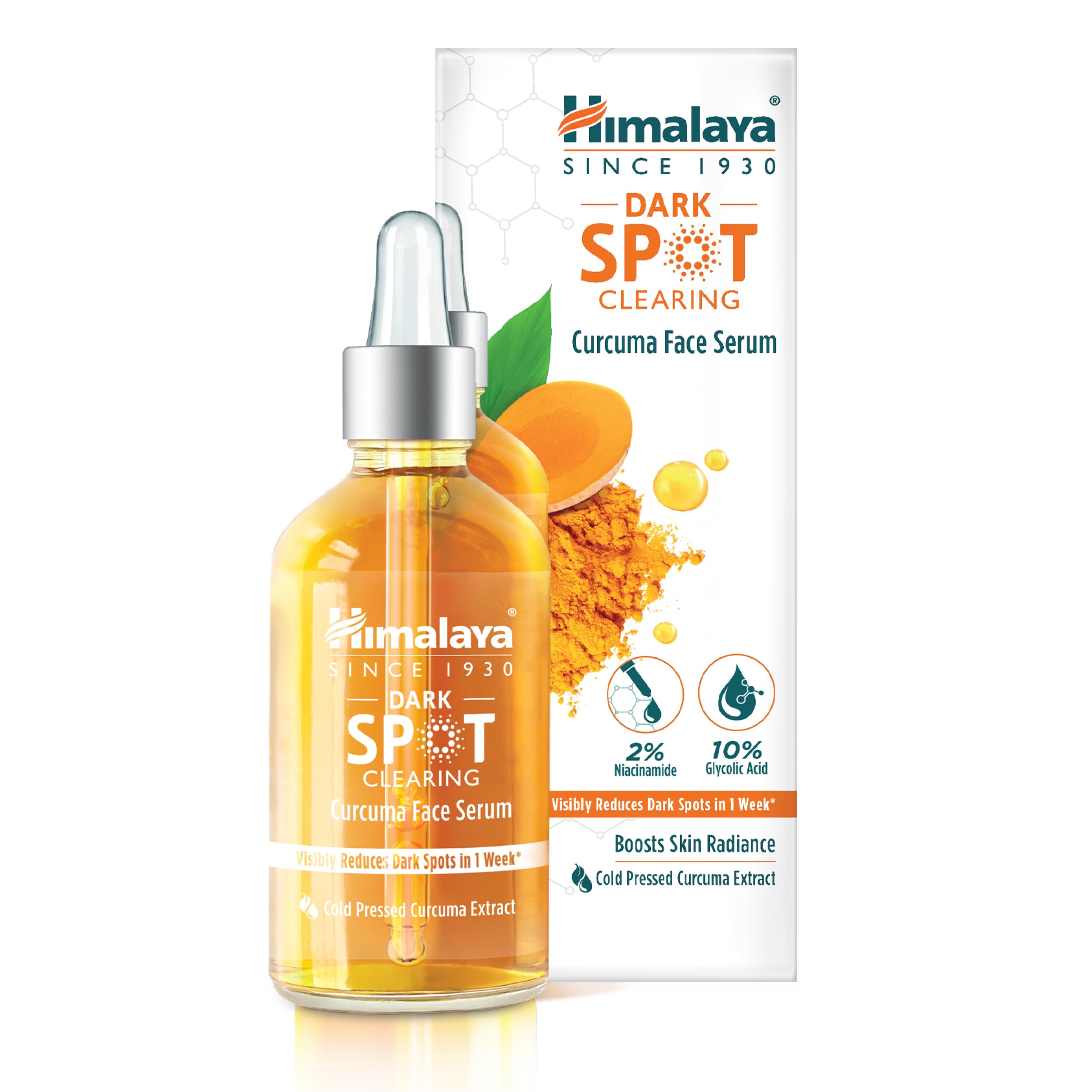 Himalaya Dark Spot Clearing Curcuma Face Serum with Niacinamide & Glycolic Acid