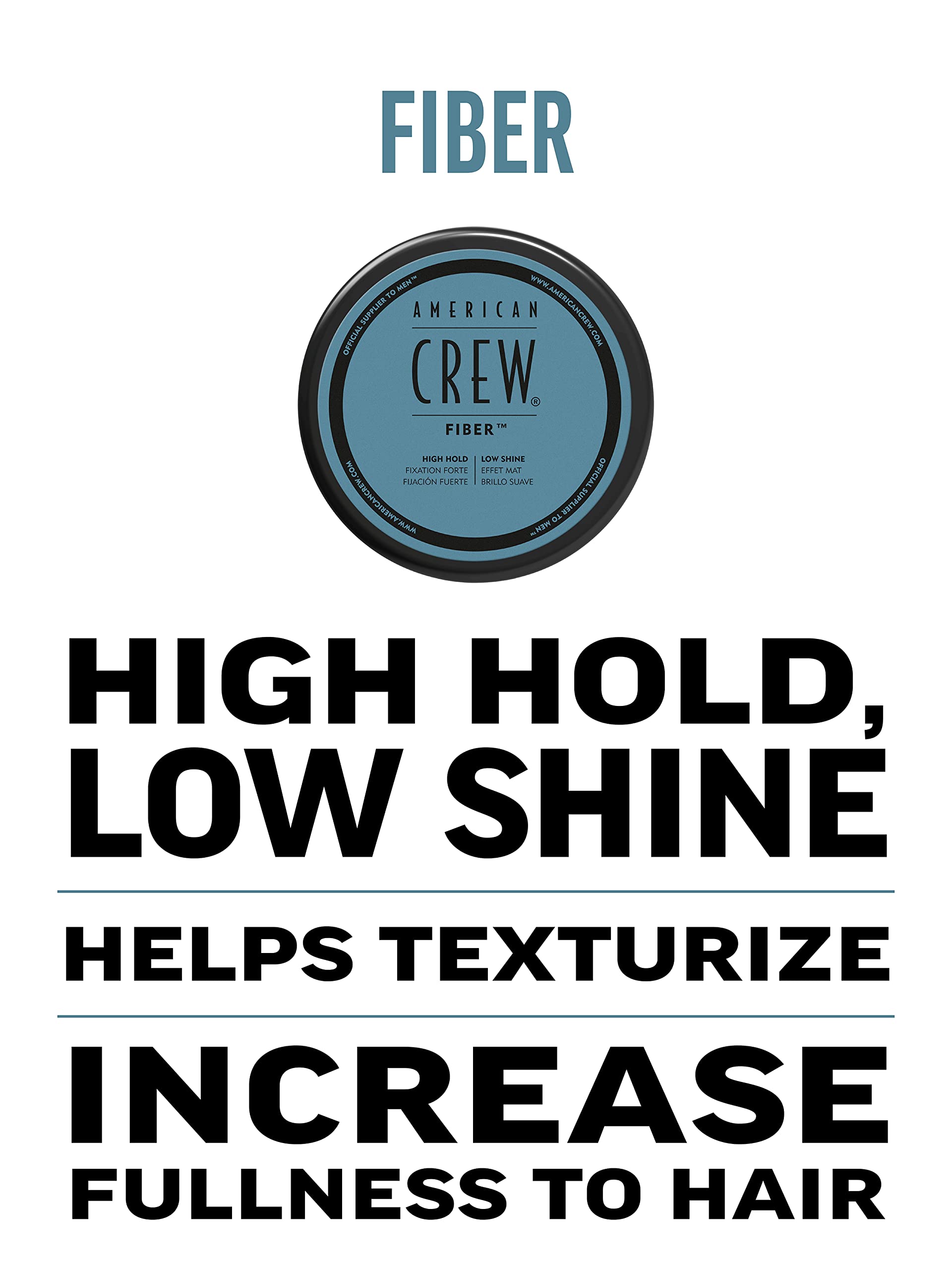 American Crew Fiber Hair Styling Wax for Men - High Hold, Low Shine, Thickening & Texture, 85 g 3