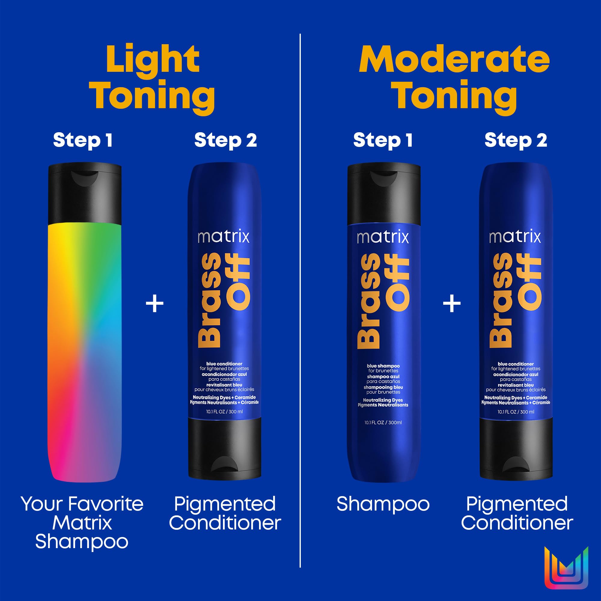 Matrix Brass Off Colour Protecting Blue Toning Conditioner, For Brightening B 5