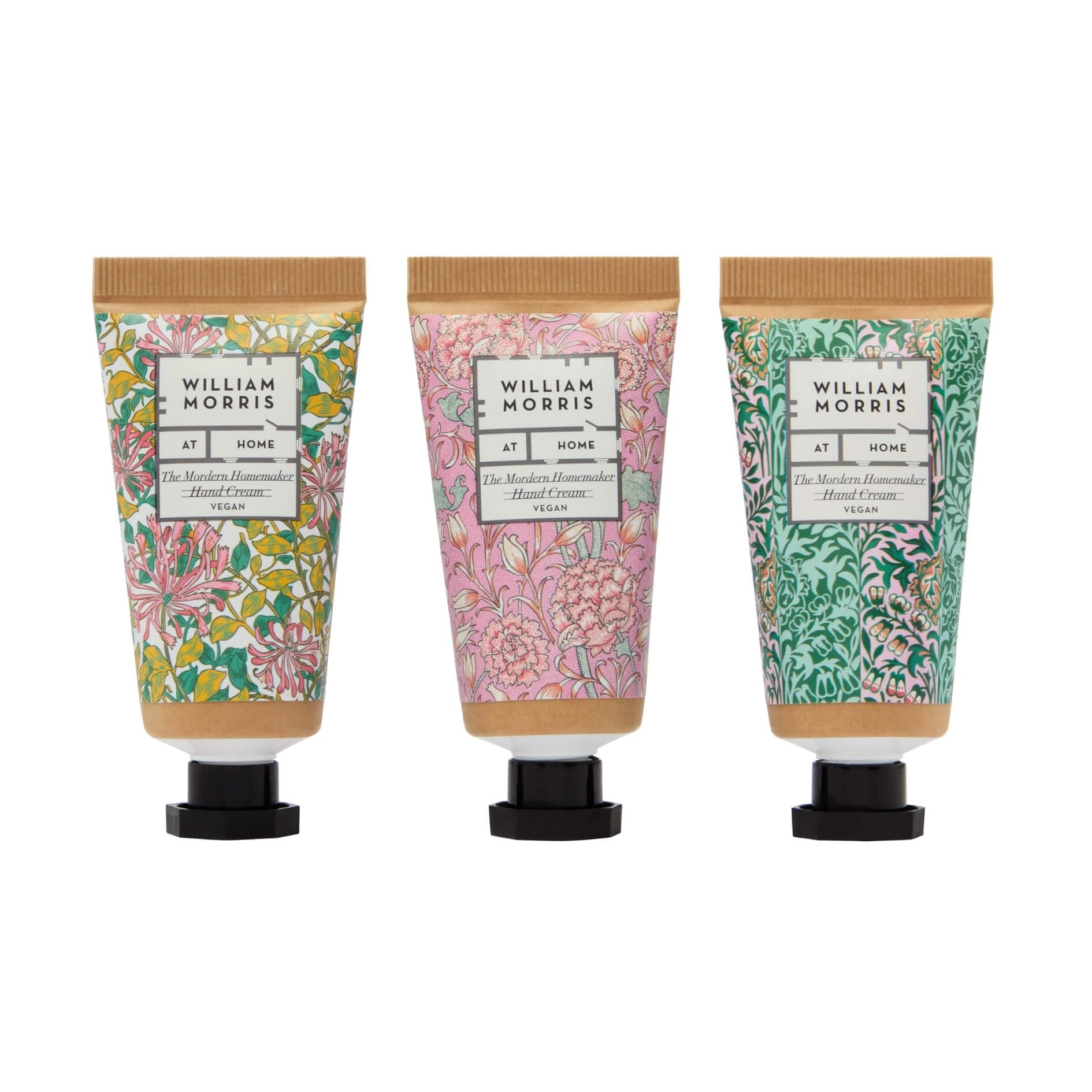 William Morris At Home Hand Cream Trio Set (3 x 30 ml) with Shea Butter & Jojoba Oil