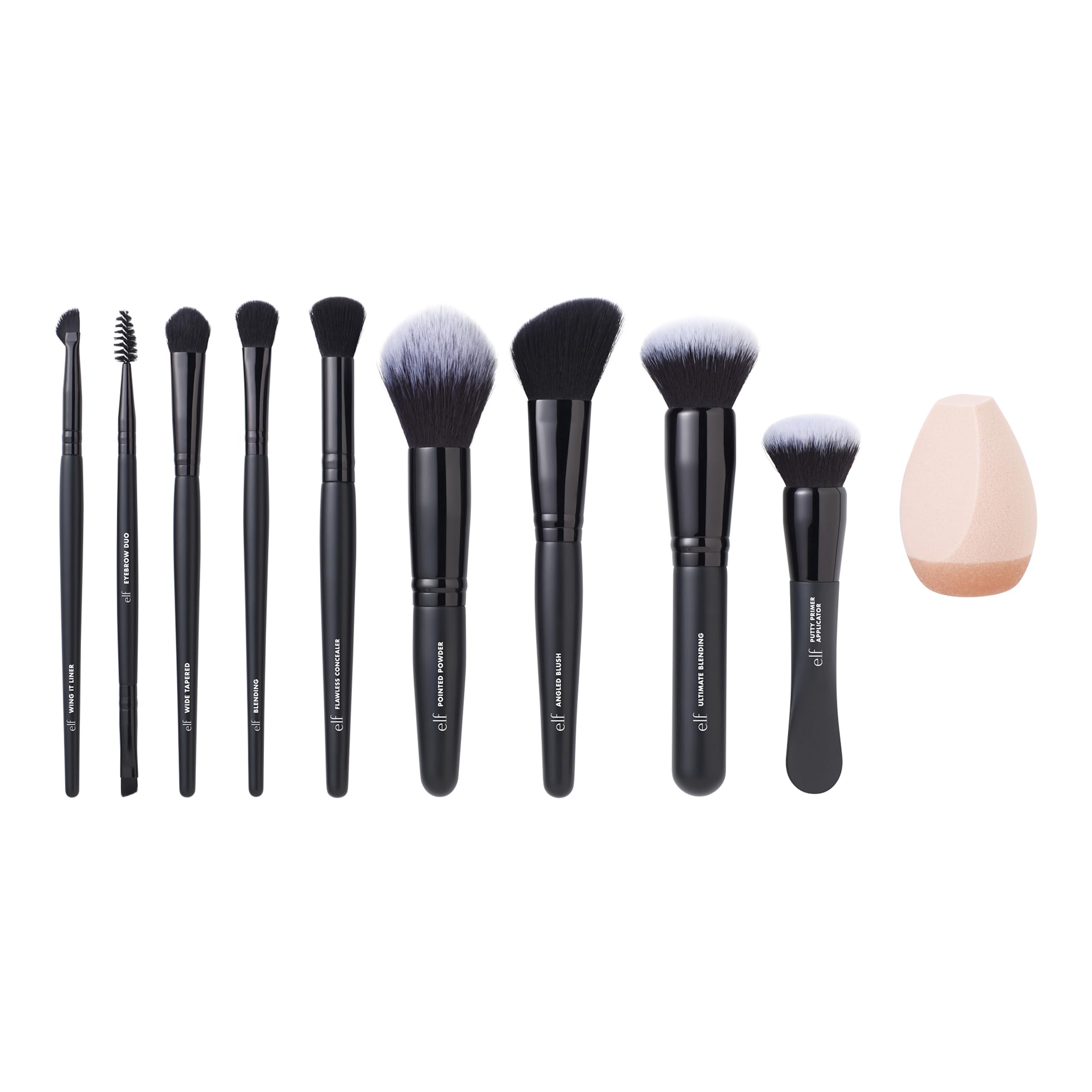 e.l.f. Ten Out Of Ten 10-Piece Makeup Brush Set for Face and Eye Application