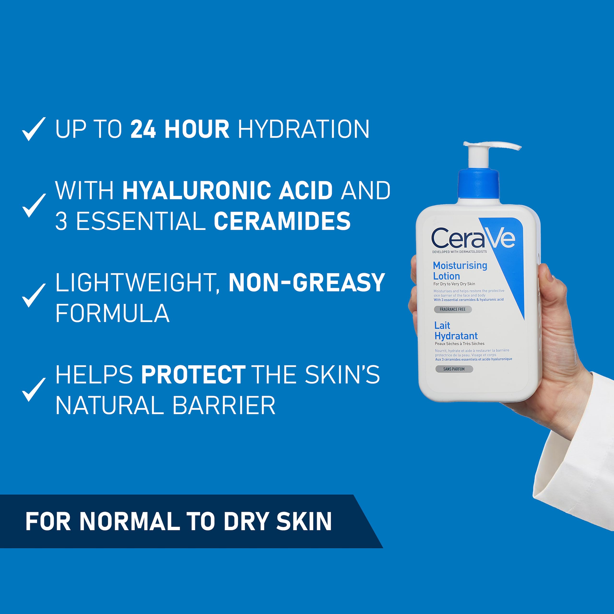 CeraVe Moisturising Lotion 236ml with Ceramides and Hyaluronic Acid