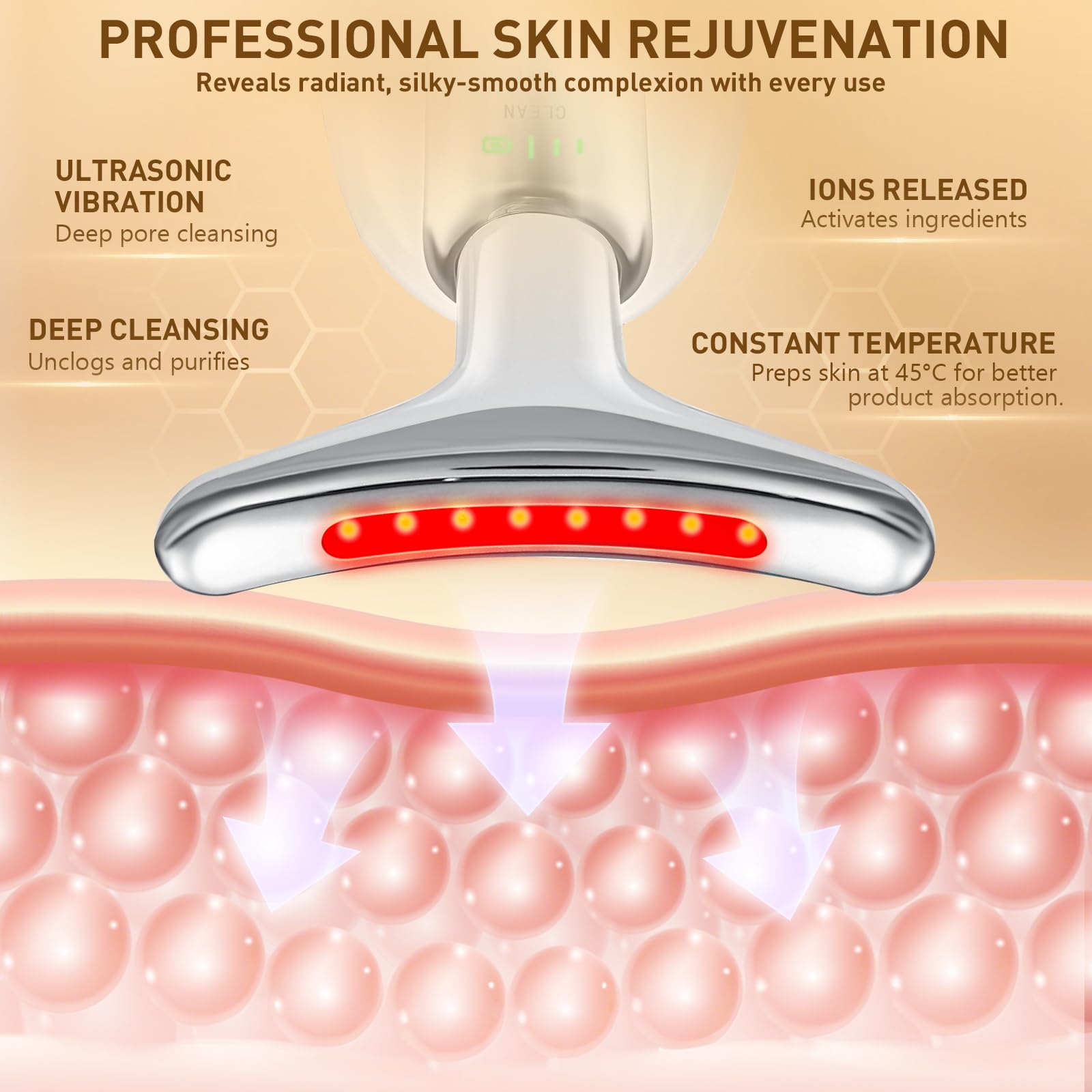 Lychico Upgraded EMS Facial Massager with 7-Colour LED Light Therapy 4