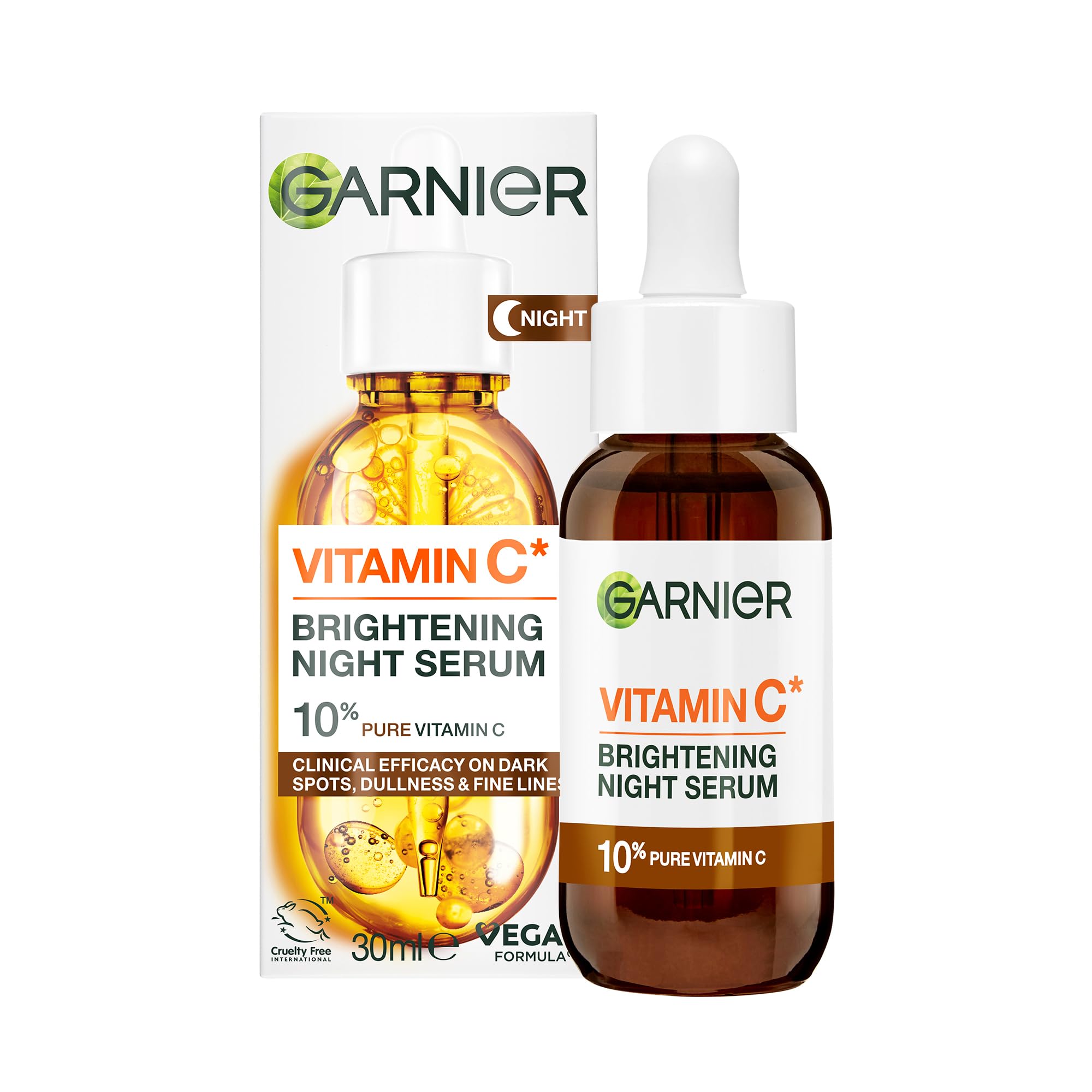 Garnier Targeted Anti Dark Spot Night Serum with 10% Pure Vitamin C & Hyaluronic Acid