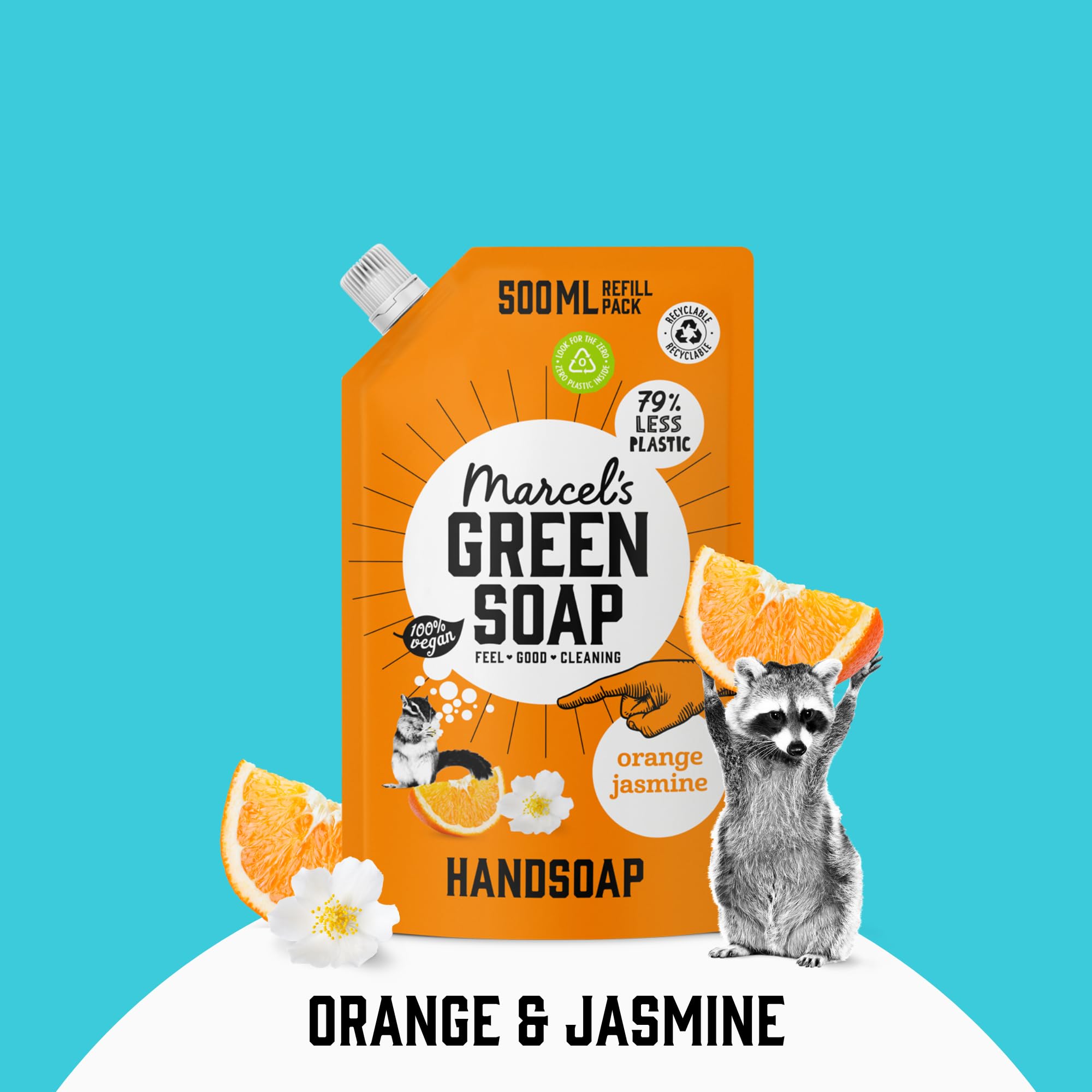 Marcel's Green Soap Hand Soap Refill Orange & Jasmine with Glycerine - 515g 5