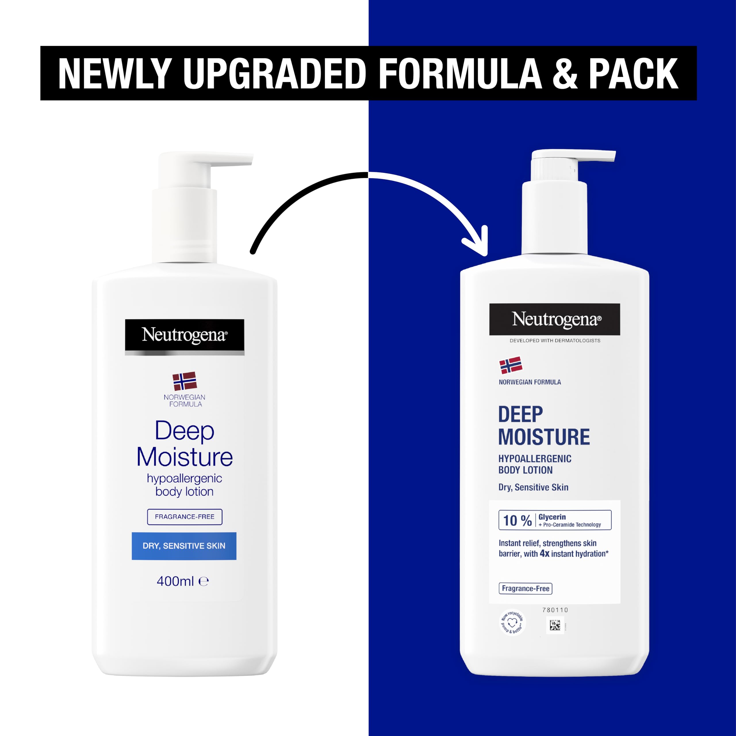 Neutrogena Norwegian Formula Deep Moisture Body Lotion for Dry and Sensitive Skin 400ml