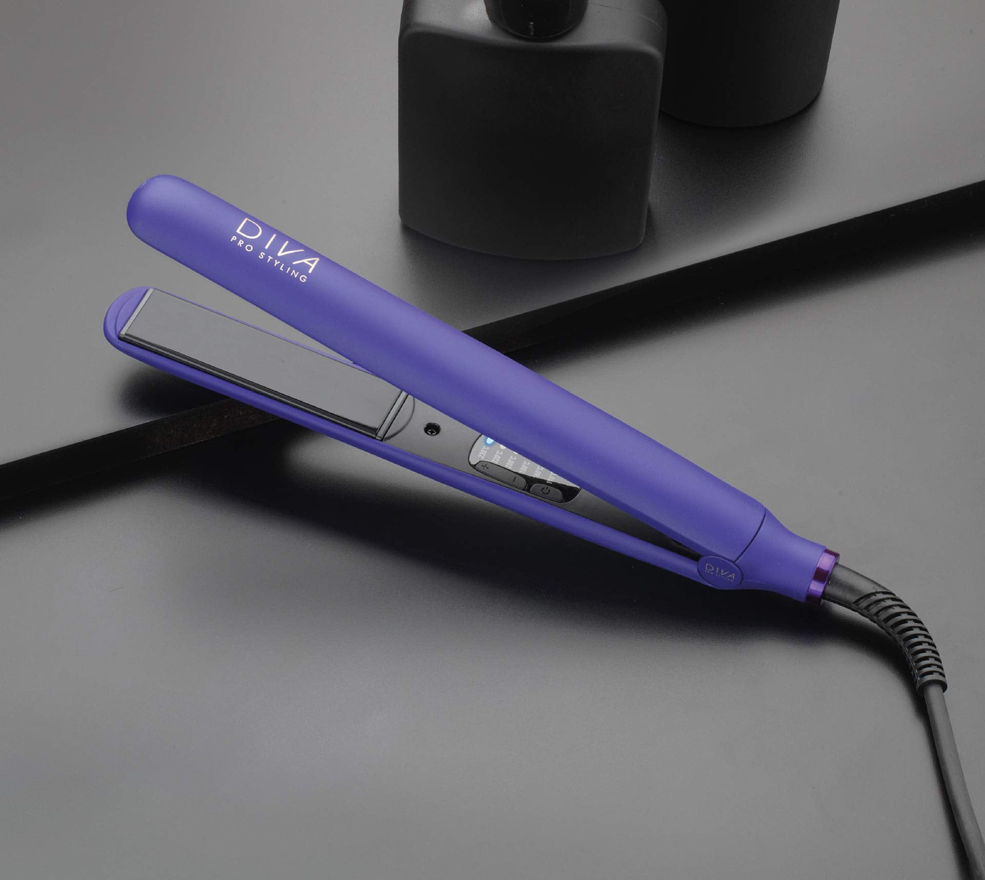 Diva Pro Styling Digital Straightener and Styler - Violet with Ceramic Plates