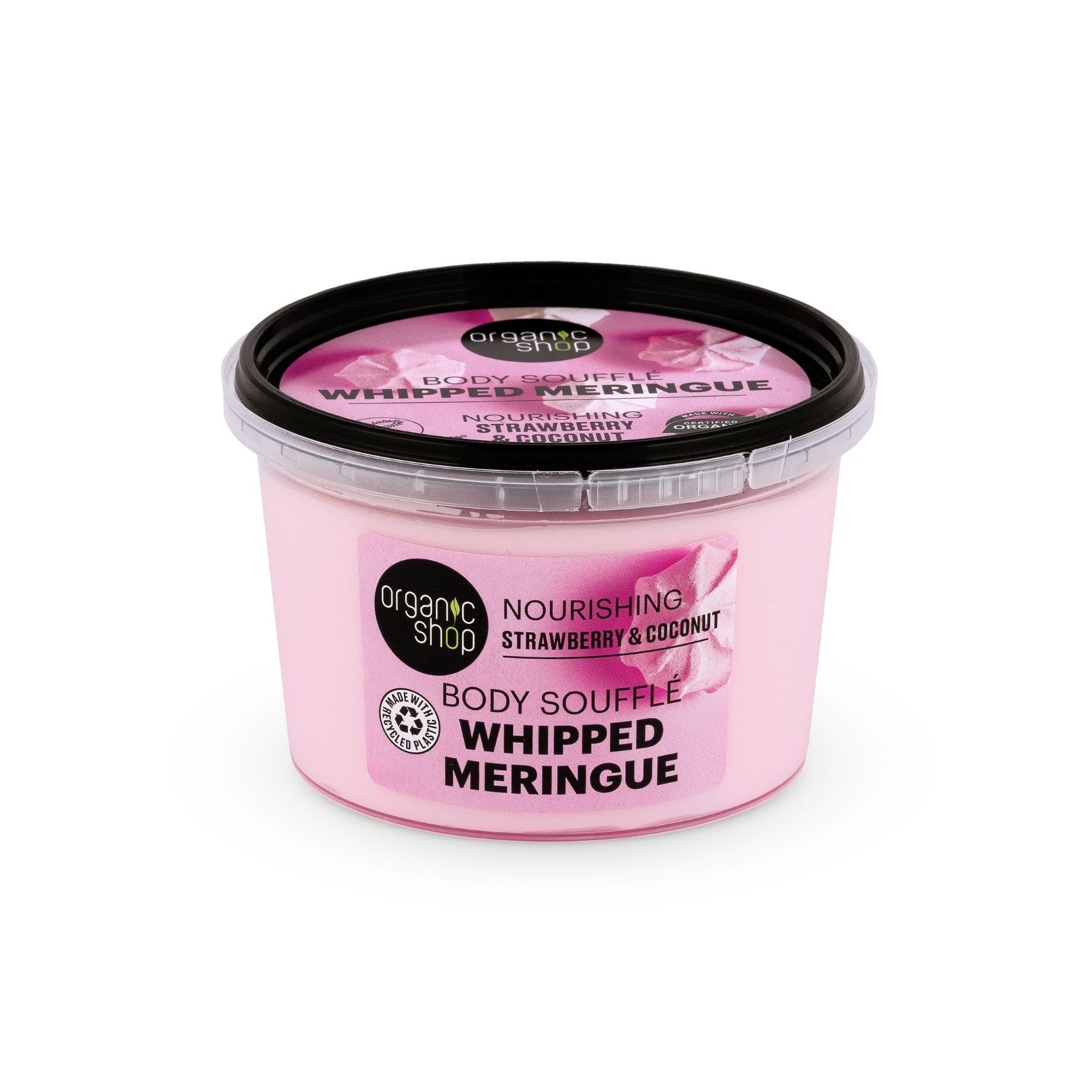 Organic Shop Body Souffle Whipped Meringue Nourishing Strawberry & Coconut, 250 ml 1