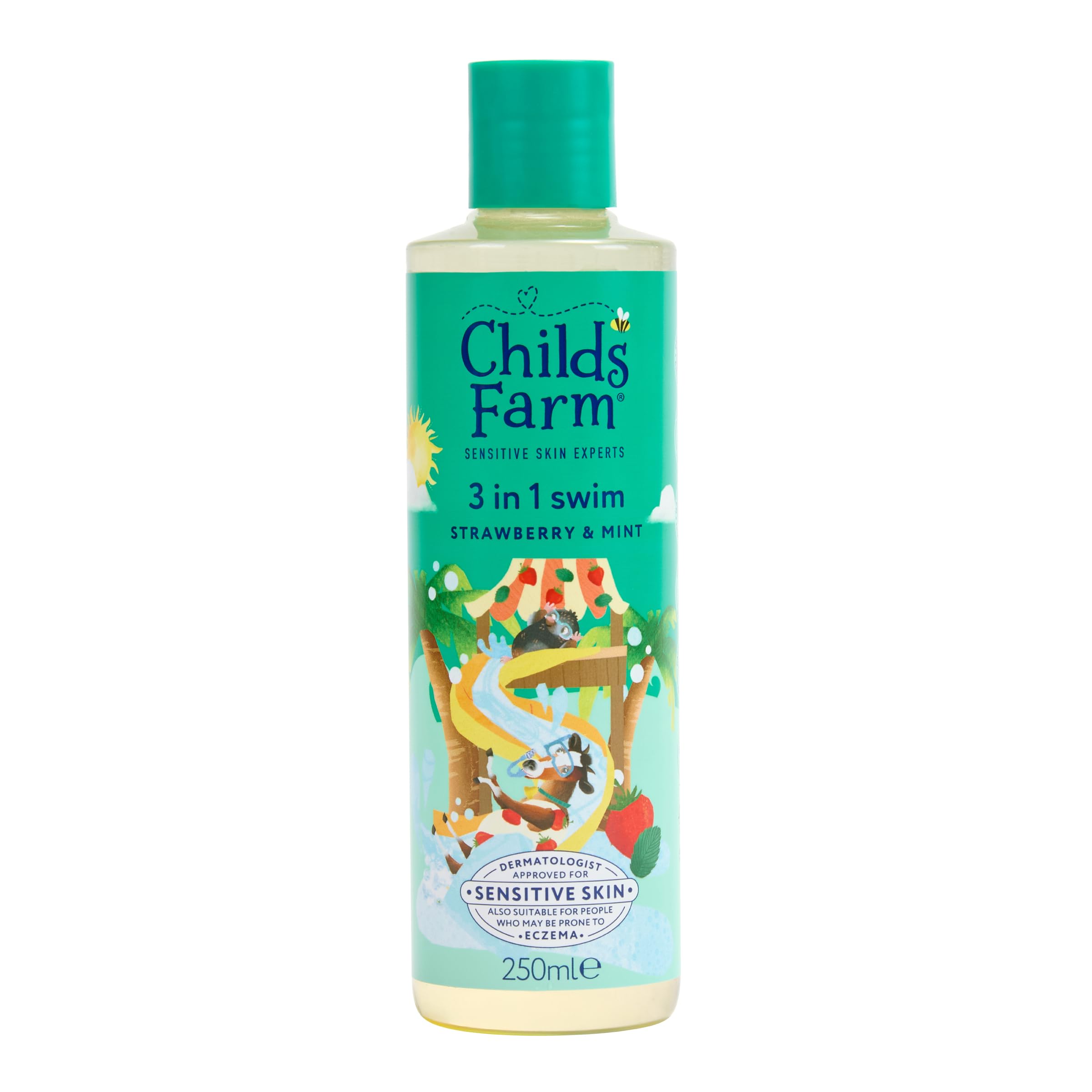 Childs Farm 3 in 1 Swim Body Wash, Shampoo & Conditioner with Strawberry & Mint 1