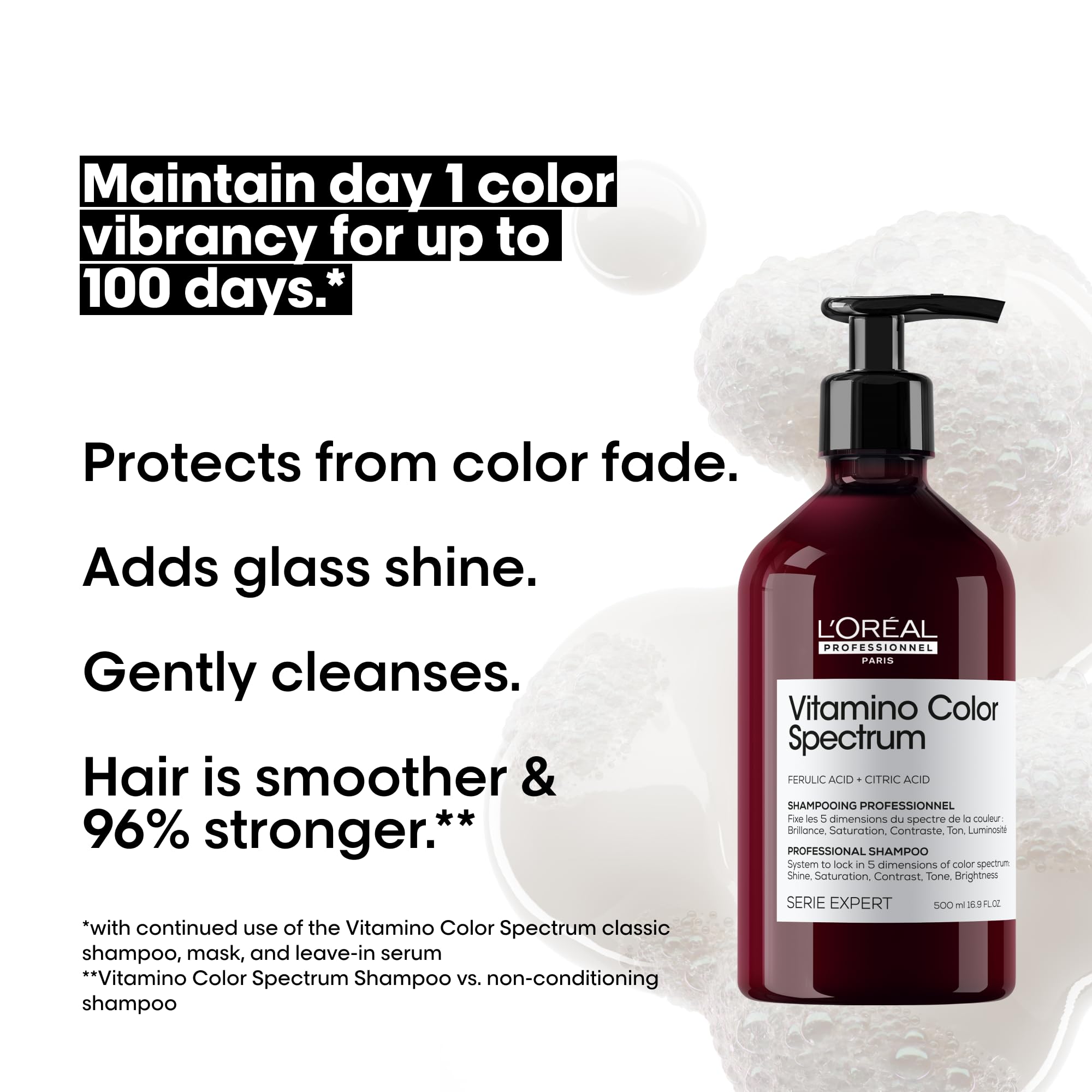 L'Oréal Professionnel Vitamino Color Spectrum Sulphate Free Shampoo for Coloured Hair, 500ml 4