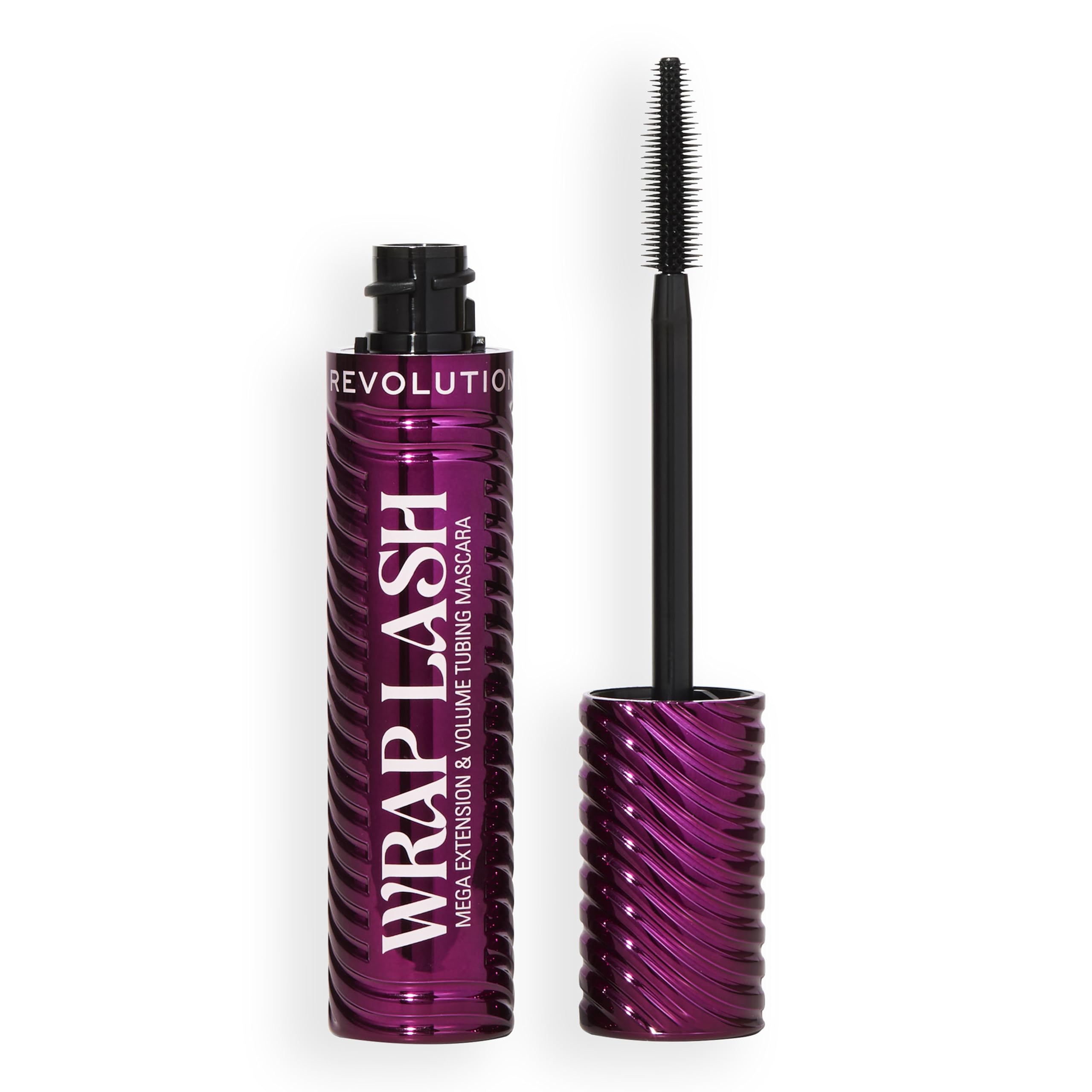 Revolution Wrap Lash Tubing Mascara for Length & Volume - Water-Resistant, Vegan, Burgundy, 8.5ml 1