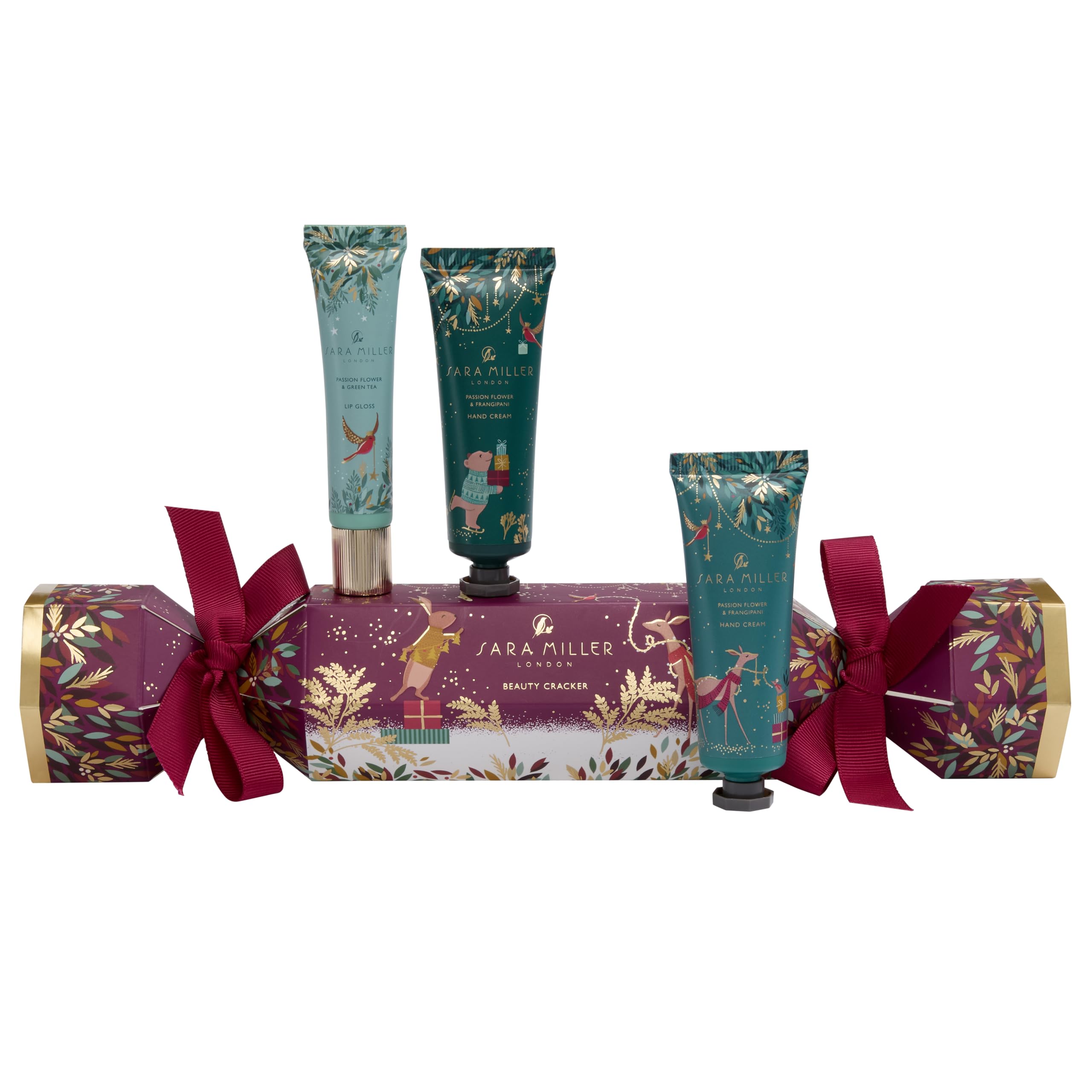 Sara Miller London Woodland Tales Gift Set: 2x Hand Creams & Passion Flower Lip Gloss