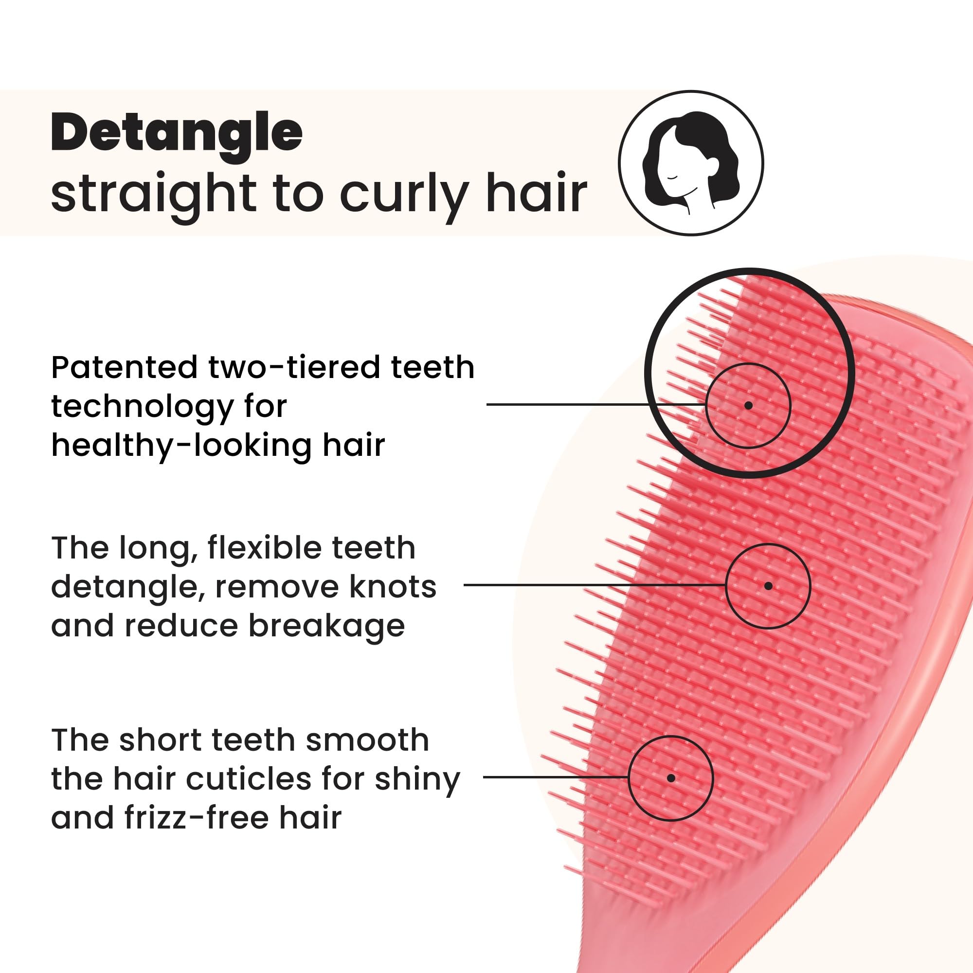 Tangle Teezer The Large Ultimate Detangler Hairbrush for Thick, Curly, and Long Hair