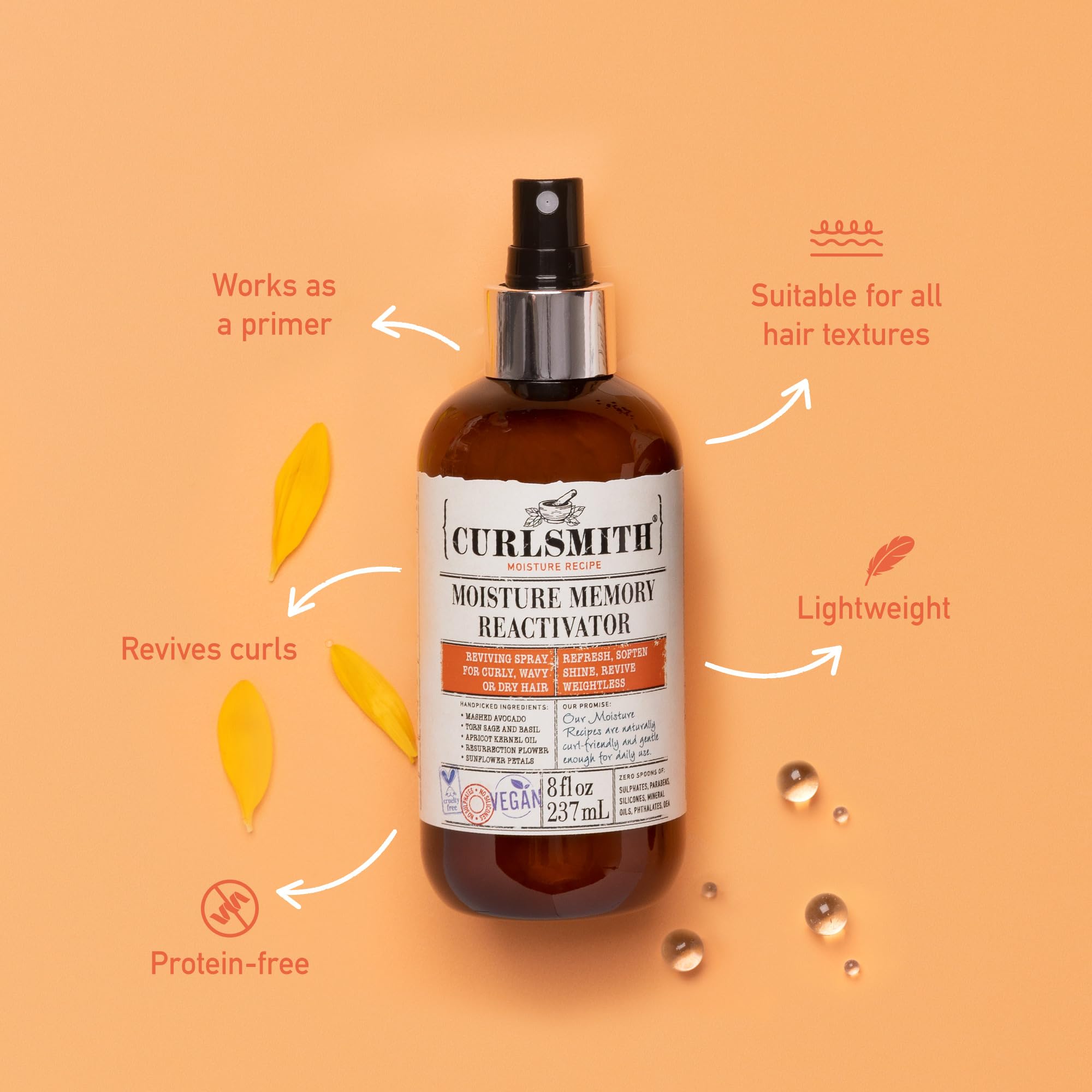 CURLSMITH Moisture Memory Reactivator Vegan Refresher Leave-In Conditioner