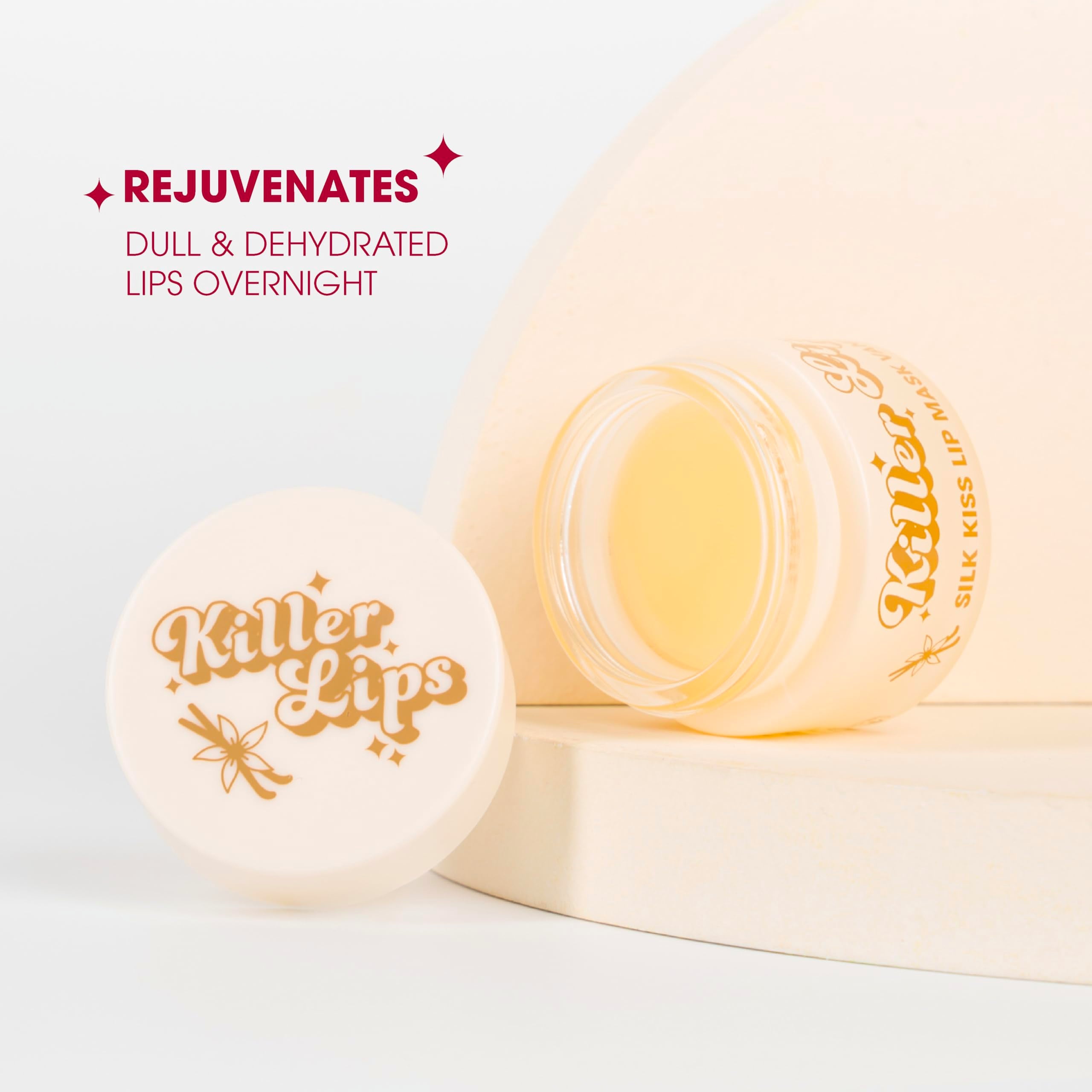 Killer Lips Silk Kiss Lip Mask - Vanilla Scented Overnight Hydration 10g 5