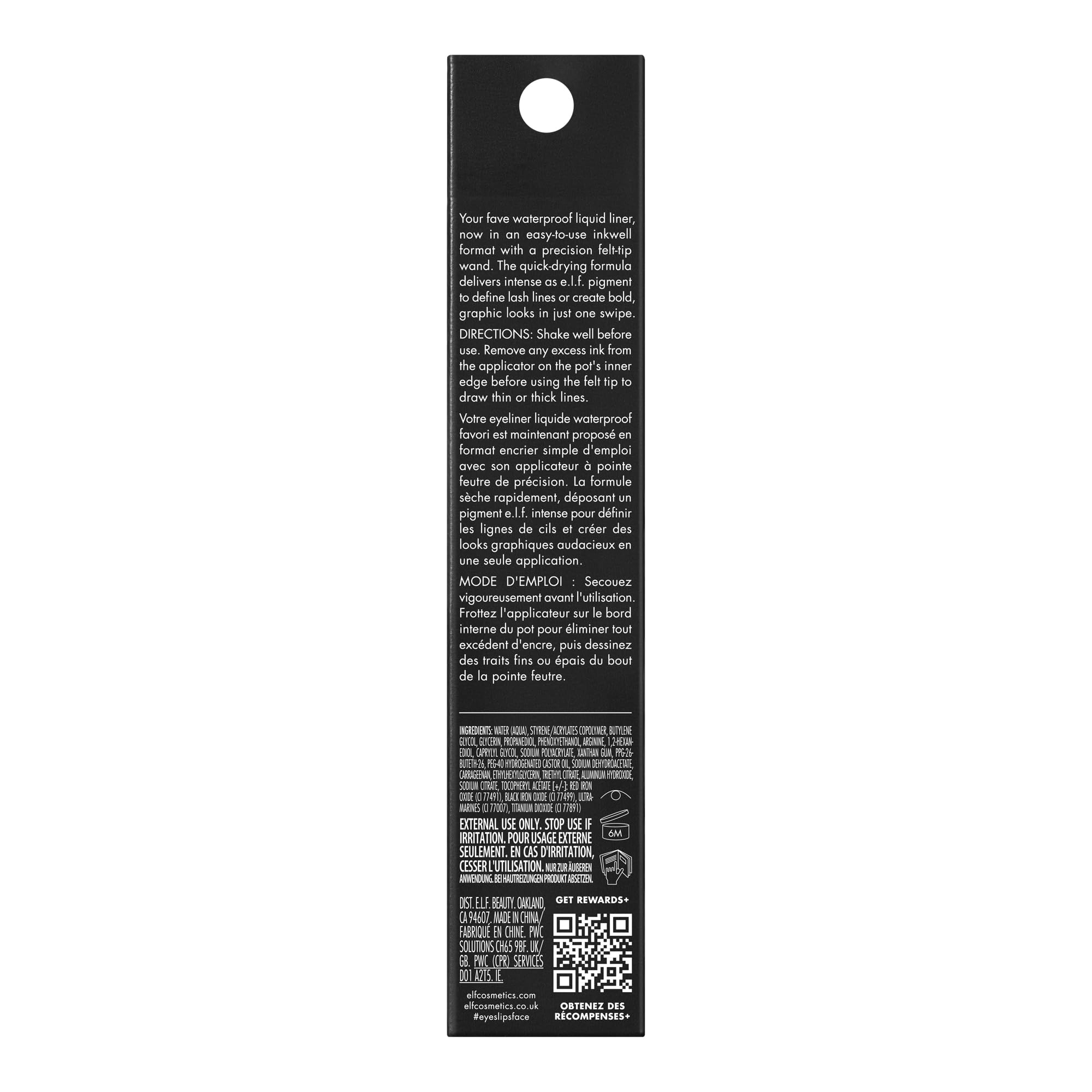 e.l.f. H2O Proof Inkwell Eyeliner Pen - High-Pigment Waterproof Liquid Eyeliner in Sugarplum 8