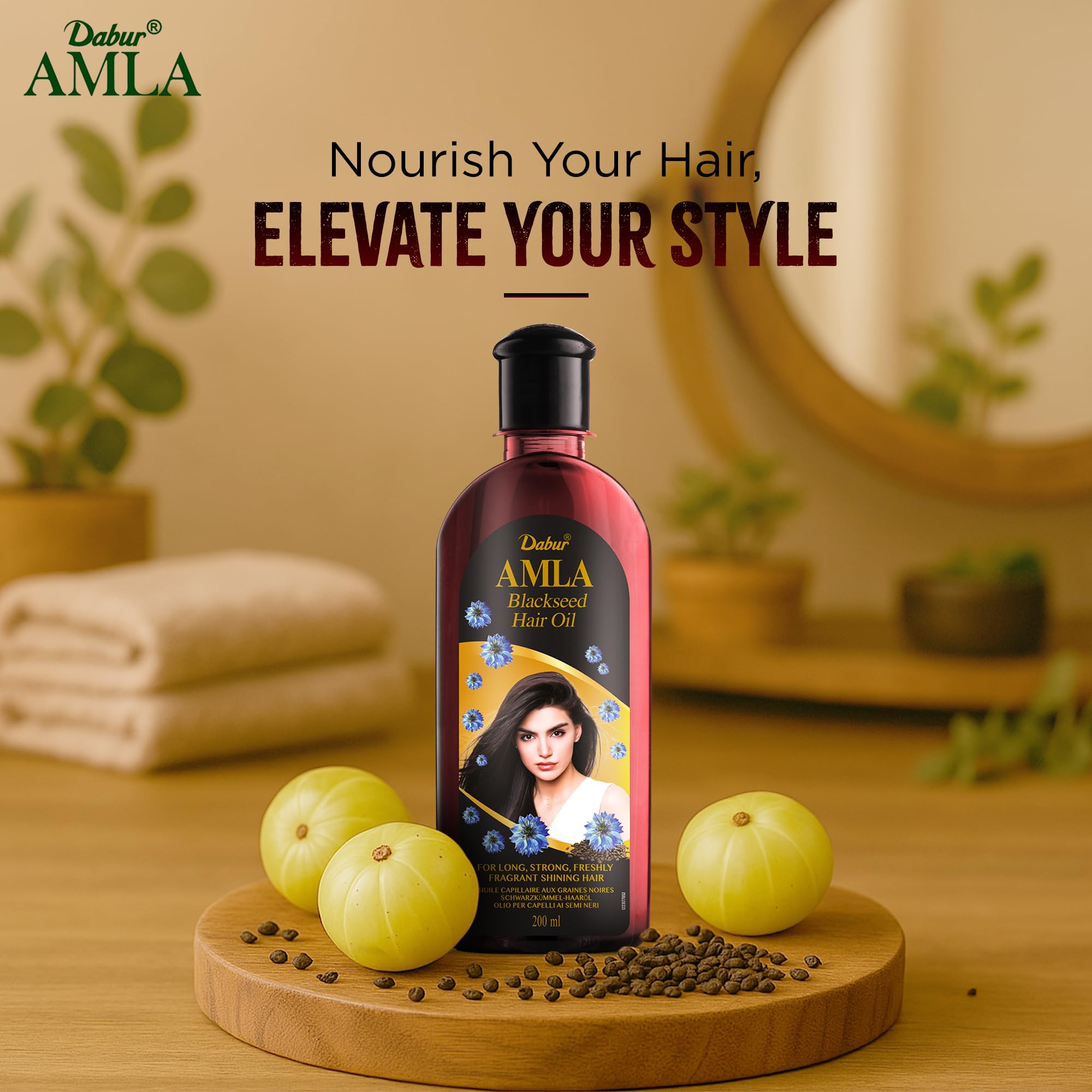 Dabur Amla Blackseed Hair Oil for All Hair Types, 200 ml - Nourishment & Shine 7