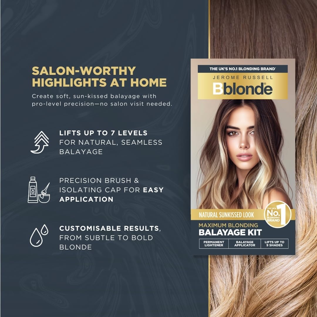 Jerome Russell Bblonde Maximum Blonding Balayage Kit for Up to 7 Levels Lift