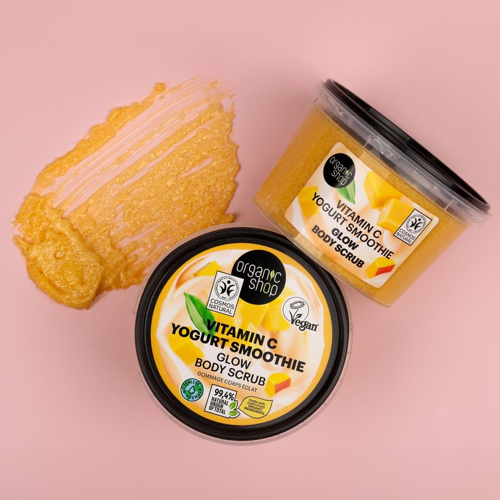 Organic Shop Vitamin C Yogurt Smoothie Glow Body Scrub 250ml with Almond & Mango 4