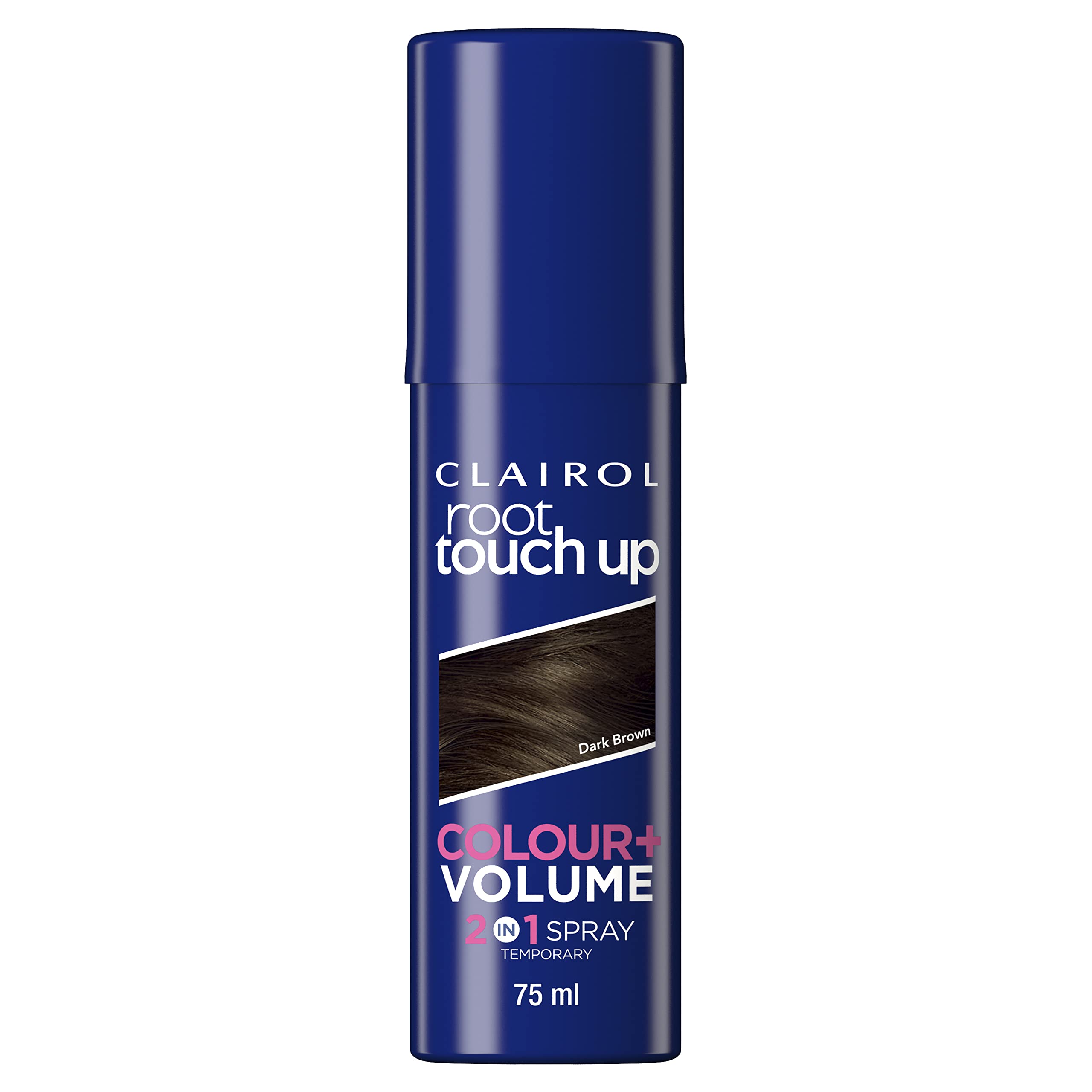 Clairol Ansatz-Auffrischer + Volumen 2-in-1 Spray Dunkel-Mittelbraun, 75 ml