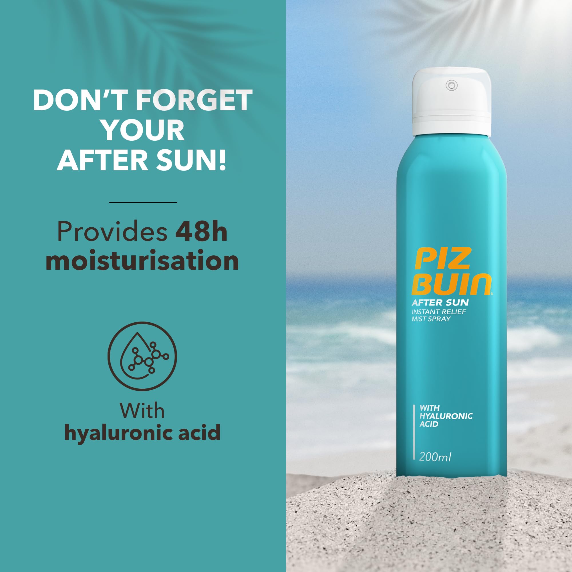 Piz Buin Moisturising Sun Lotion SPF 50+ (200ml) - Triple Resistance UVA/UVB Protection 4