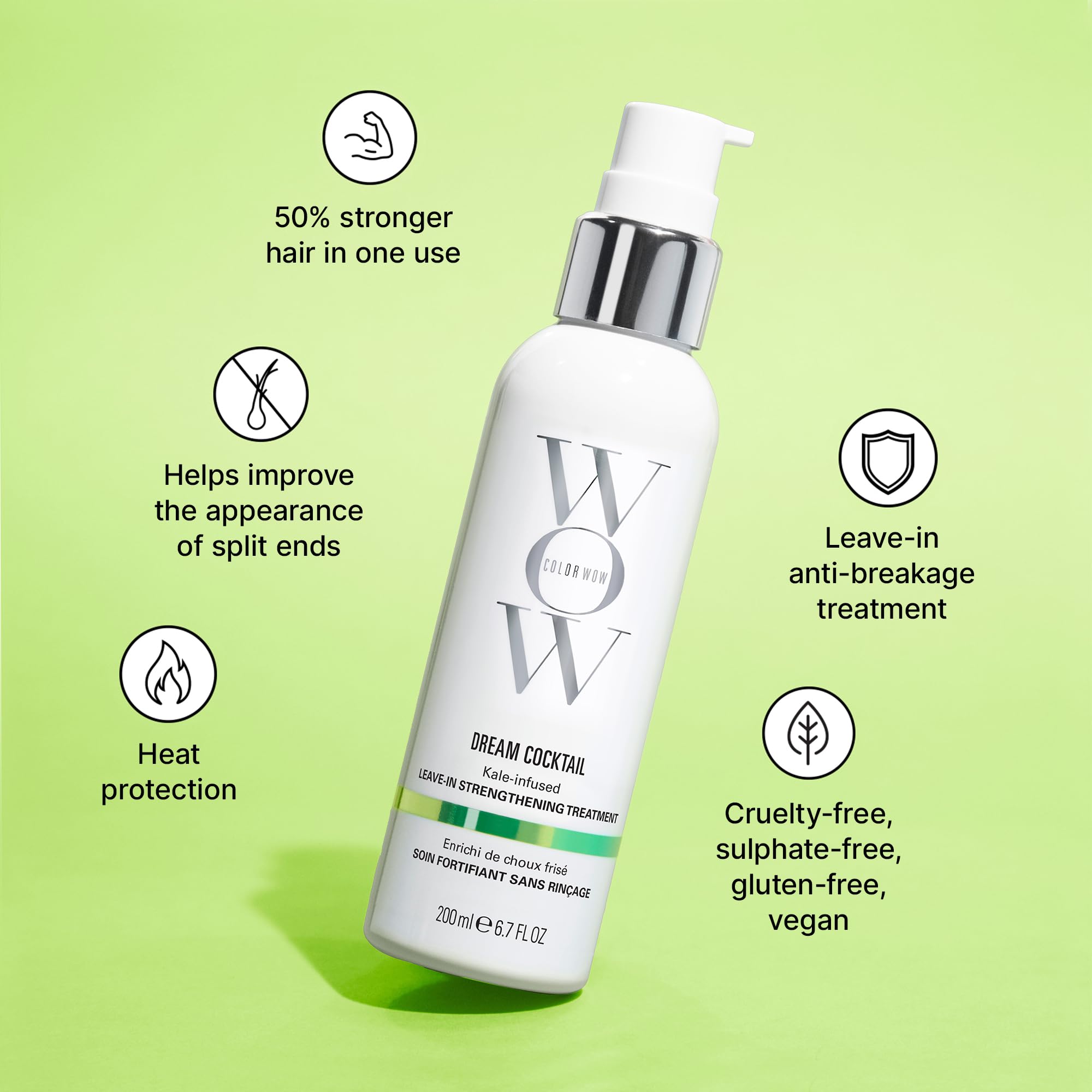 COLOR WOW Dream Cocktail Kale Infused Treatment: 50% Stronger Hair & Breakage Reduction