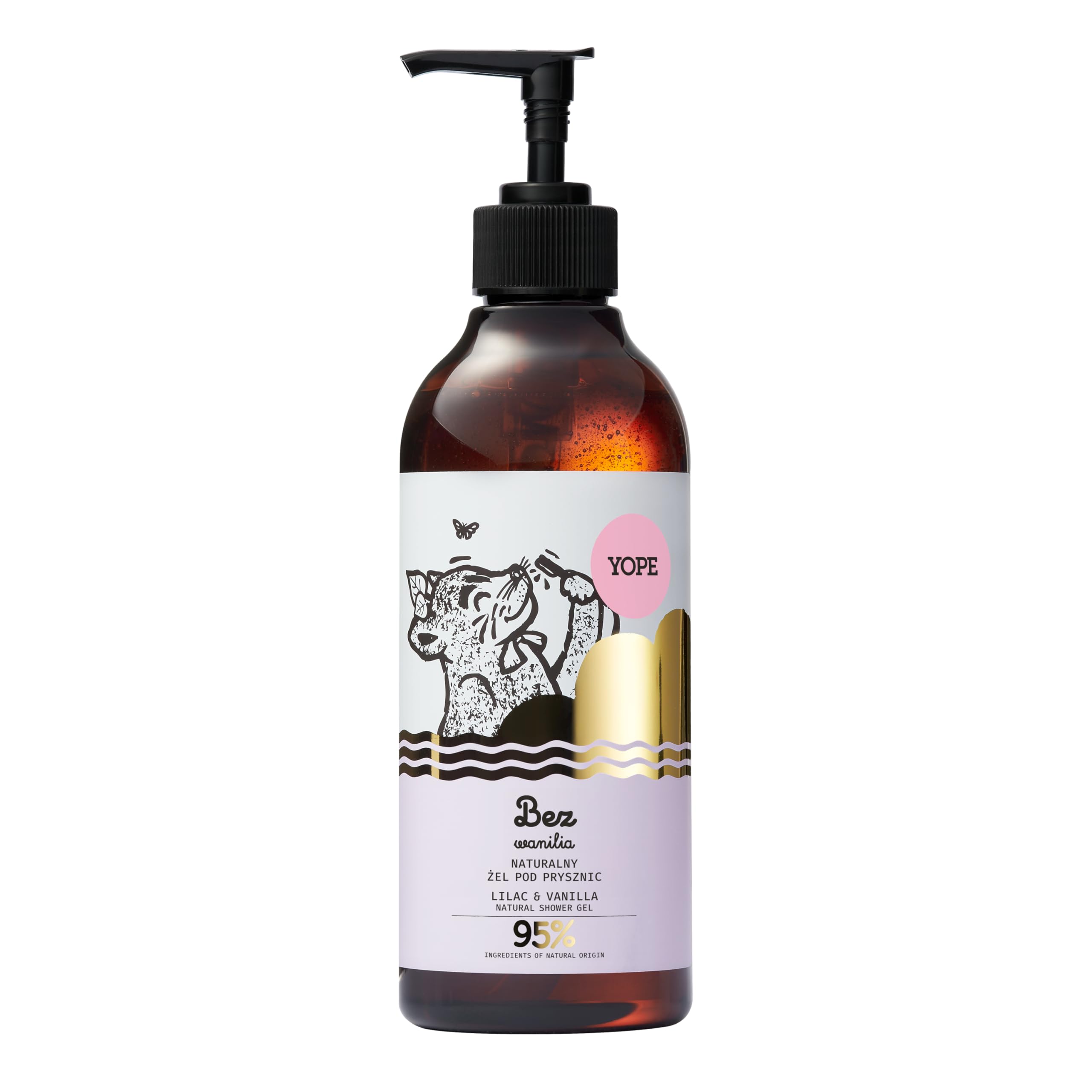 YOPE Natural Shower Gel with Lilac & Vanilla | Vegan, Moisturising, 400ml