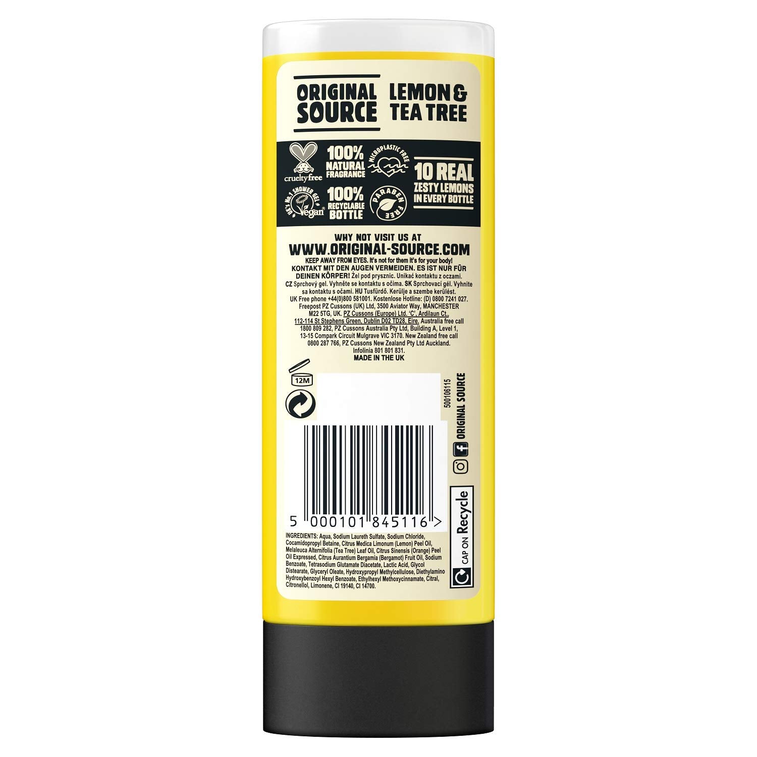 Original Source Zitrone &amp; Teebaum, 6 x 250 ml