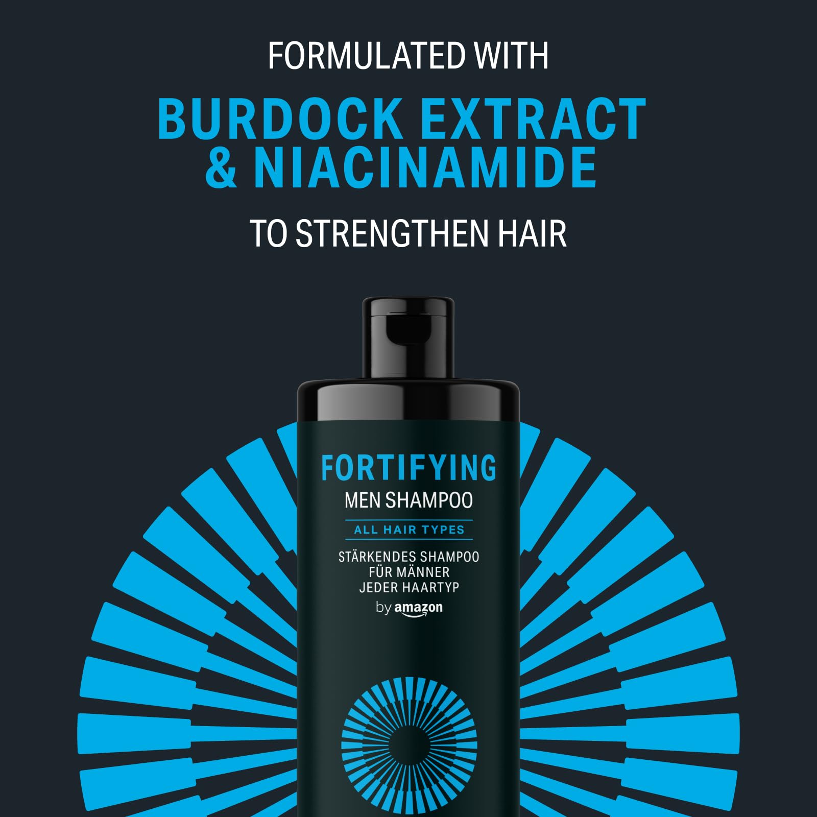 by Amazon Men’s Fortifying Shampoo Twin Pack (2 x 400ml) with Burdock Extract 3