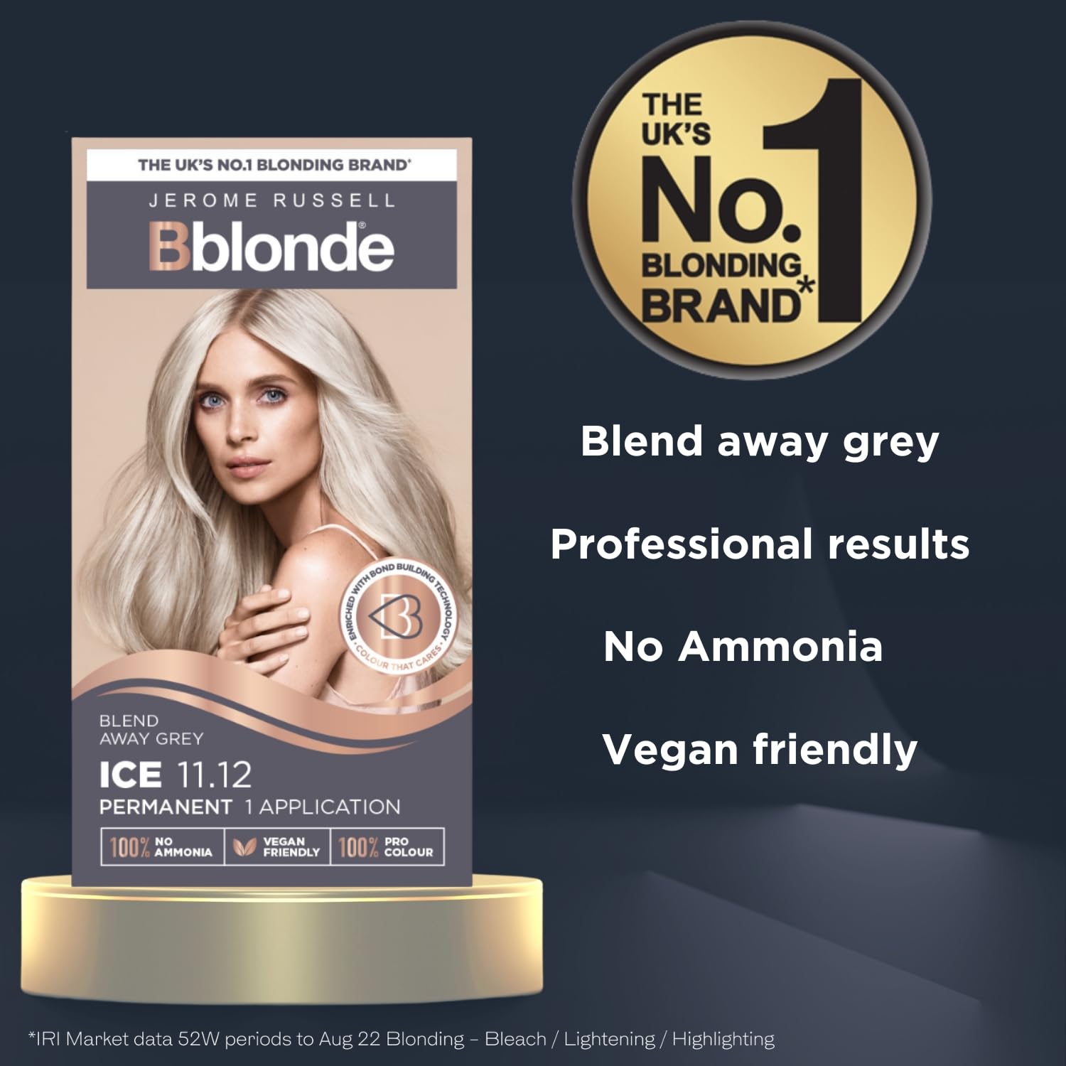 Jerome Russell Bblonde Ice Blonde Permanent Hair Colour Kit - Full Grey Coverage