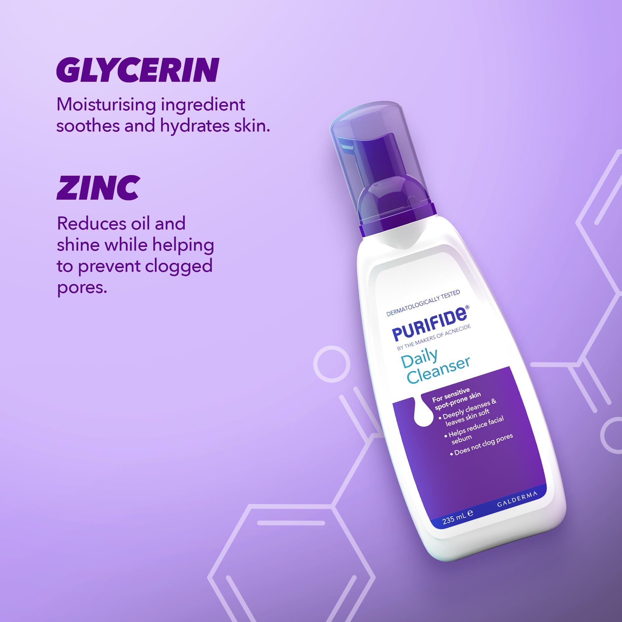 Acnecide Purifide Daily Cleanser Acne Face Wash for Spot Prone Skin 4