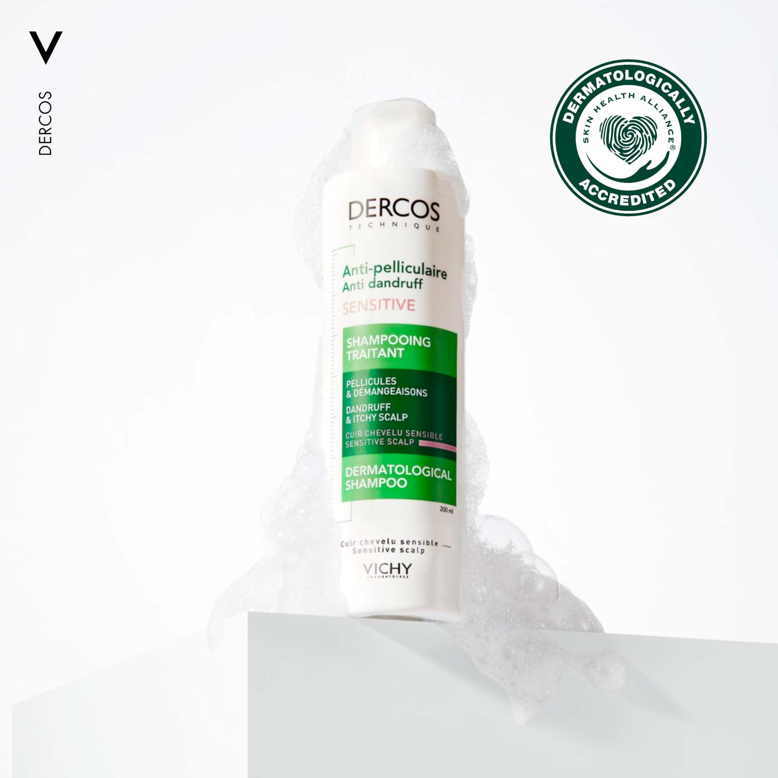 Vichy Dercos Anti-Schuppen- und Anti-Juckreiz-Shampoo für empfindliche Kopfhaut 200 ml