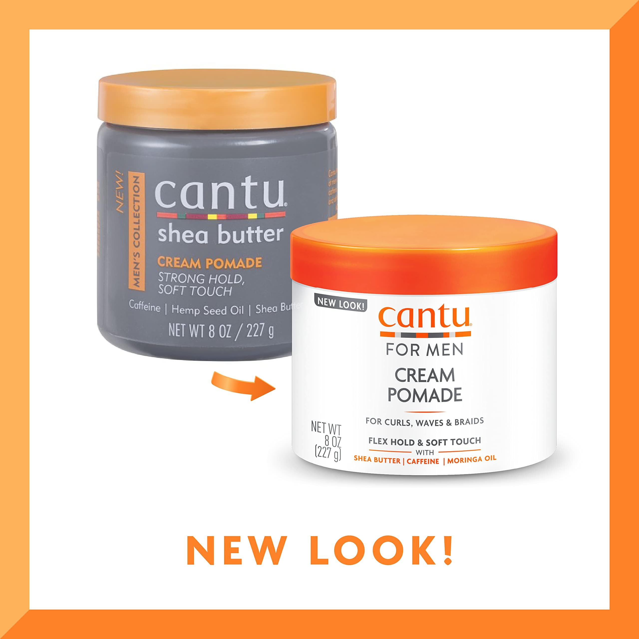 Cantu Men's Styling Cream Pomade for Soft, Defined Curls 227g