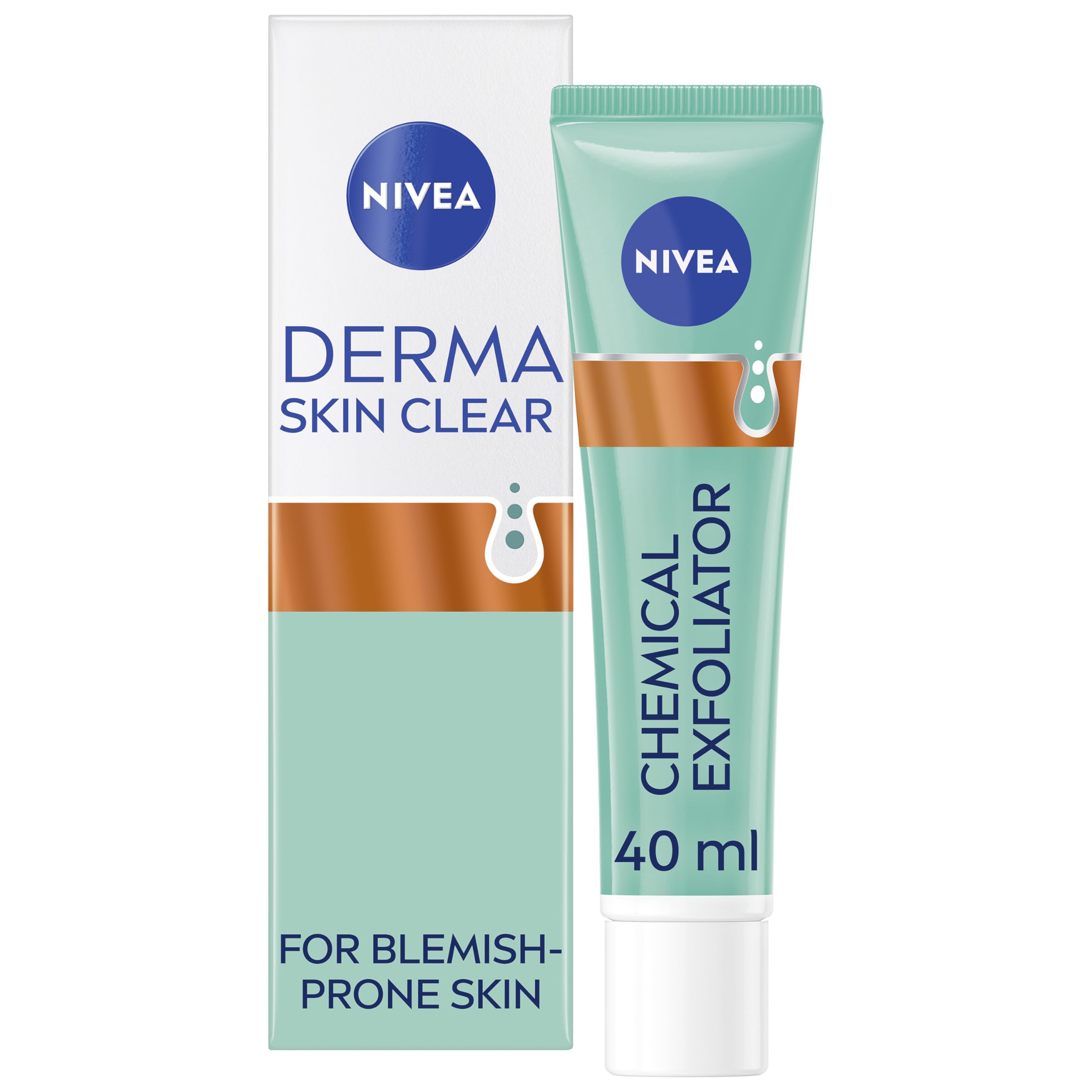 NIVEA Derma Skin Clear Chemical Exfoliator with 8% Salicylic & Glycolic Acid (40ml)