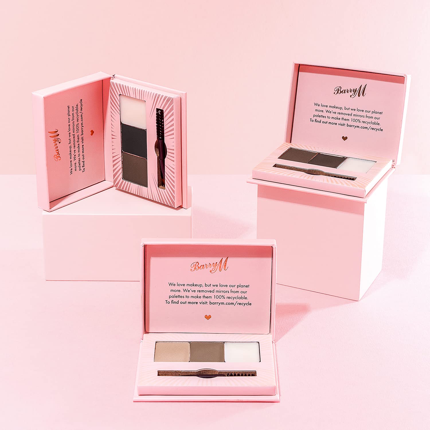 Barry M Cosmetics Fill And Shape Brow Kit Palette with Styling Soap