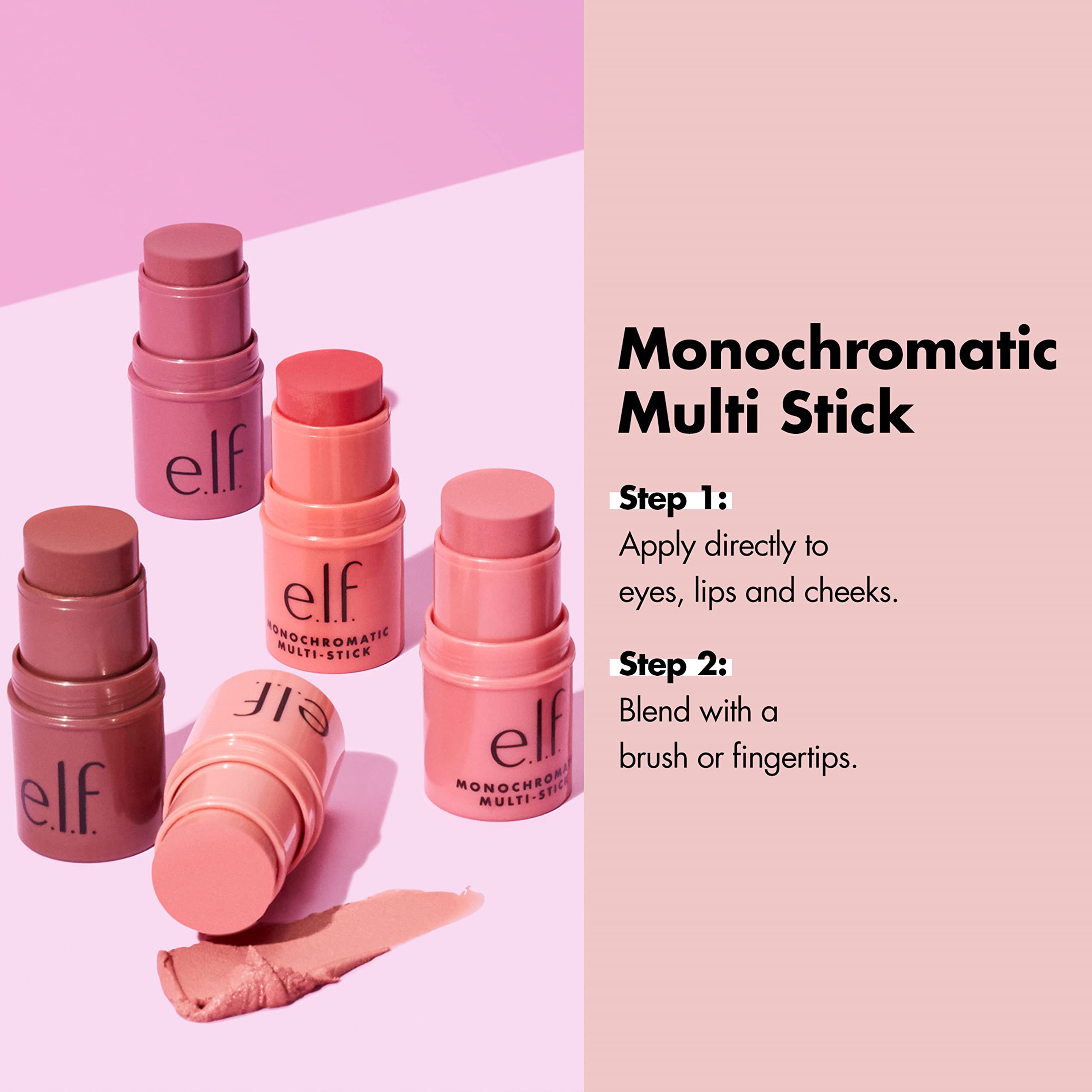 e.l.f. Monochromatic Multi Stick - Creamy, Blendable Color for Eyes, Lips & Cheeks 4