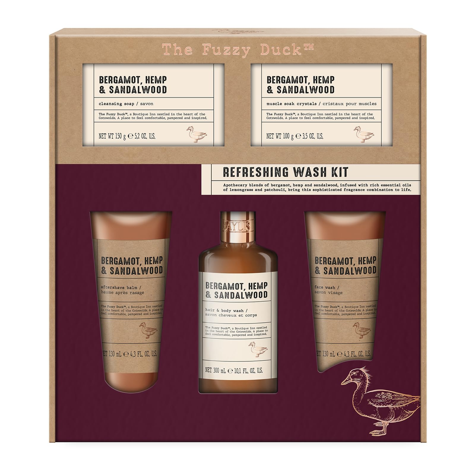 Baylis & Harding The Fuzzy Duck Men's Refreshing Wash Kit Gift Set - Vegan Friendly