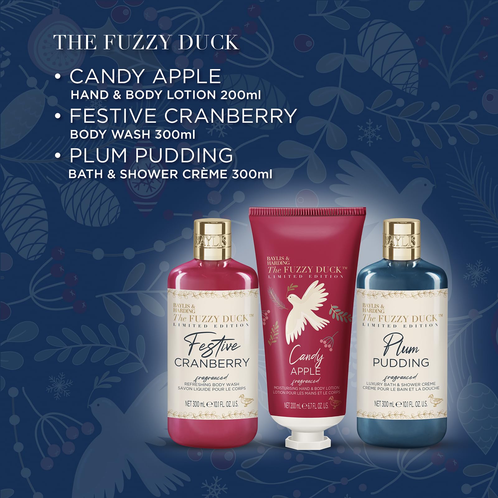 Baylis & Harding Fuzzy Duck Winter Wonderland Festive Body Care Gift Set with Cranberry Scent 3