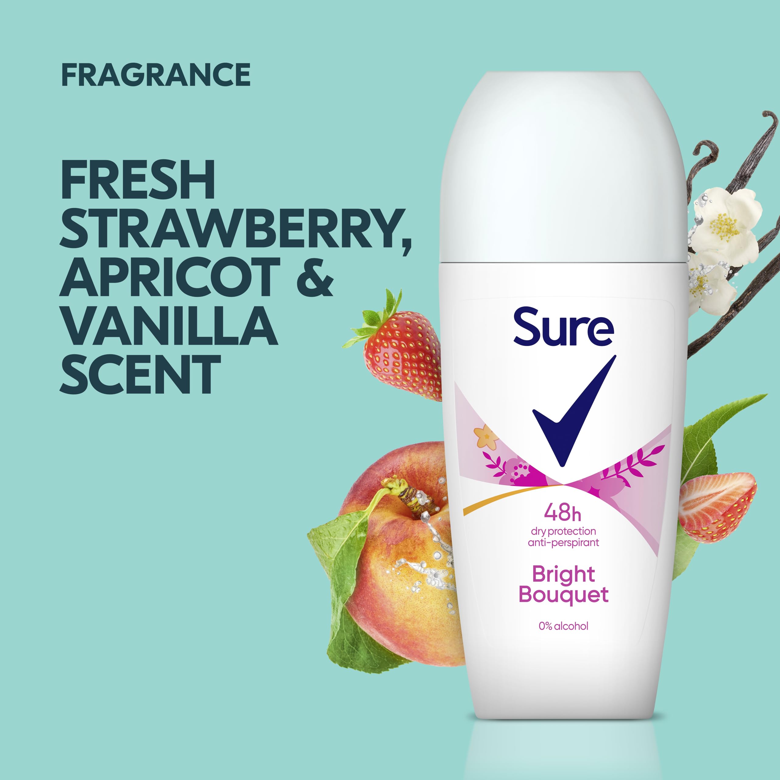 Sure Women Bright Bouquet Roll On Antiperspirant Deodorant 48H Protection 3