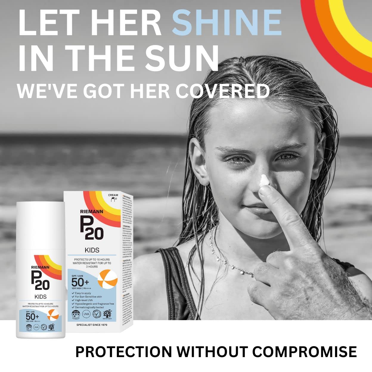 RIEMANN P20 Sonnencreme LSF 50+ für Kinder, 200 ml. Hoher UVA-Schutz 3