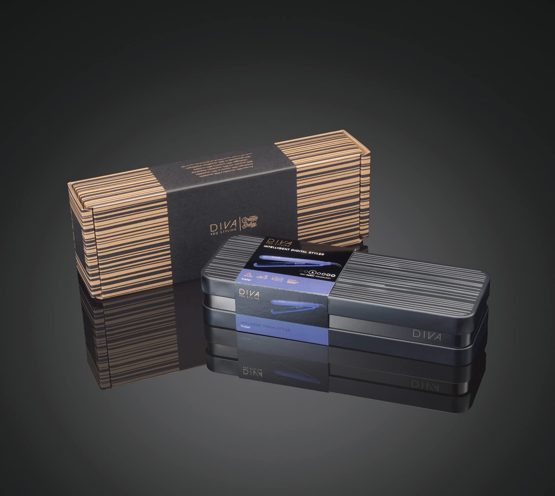 Diva Pro Styling Digital Straightener and Styler - Violet with Ceramic Plates 9