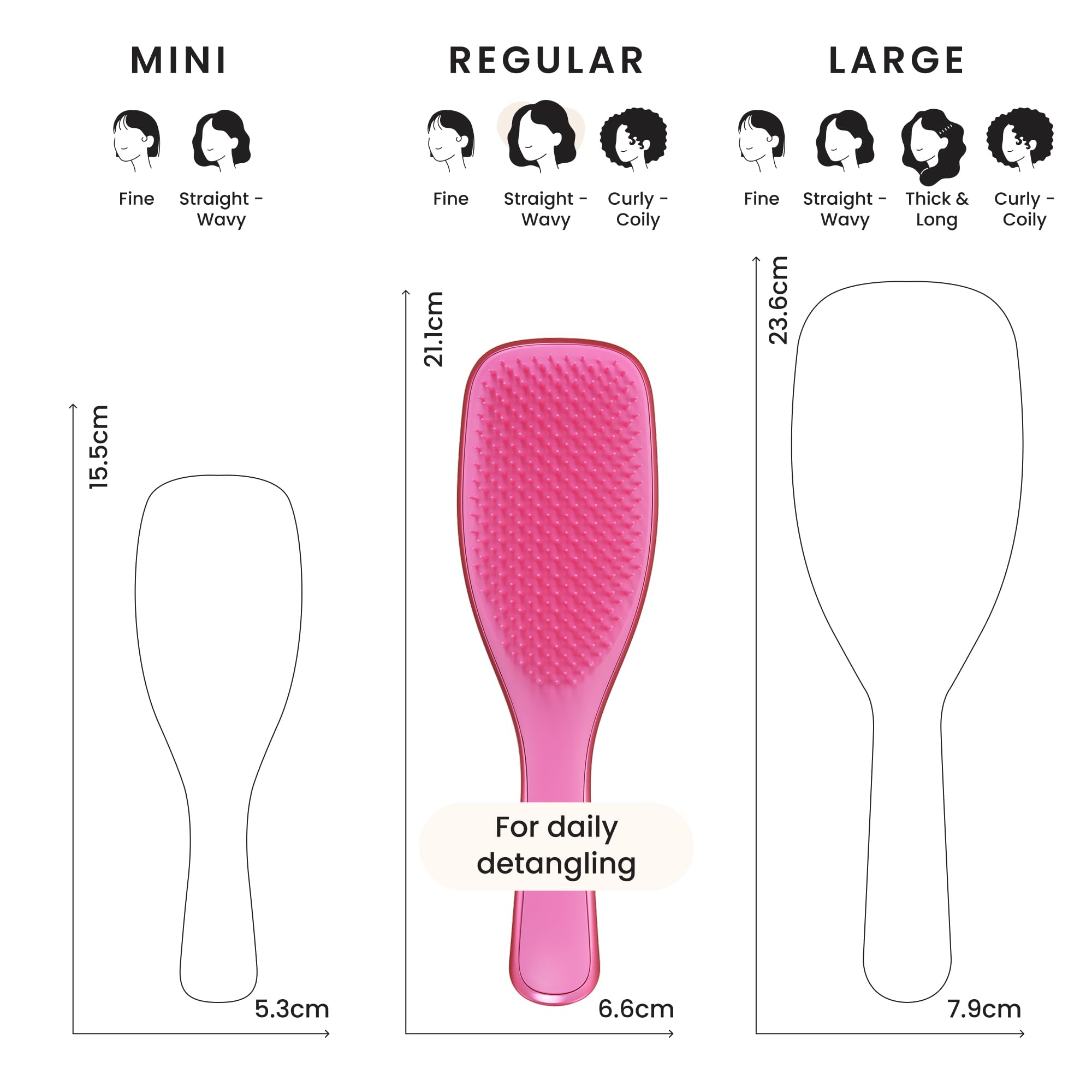 Tangle Teezer Ultimate Detangler Hairbrush - Pink Chrome Finish - Wet & Dry Hair 7