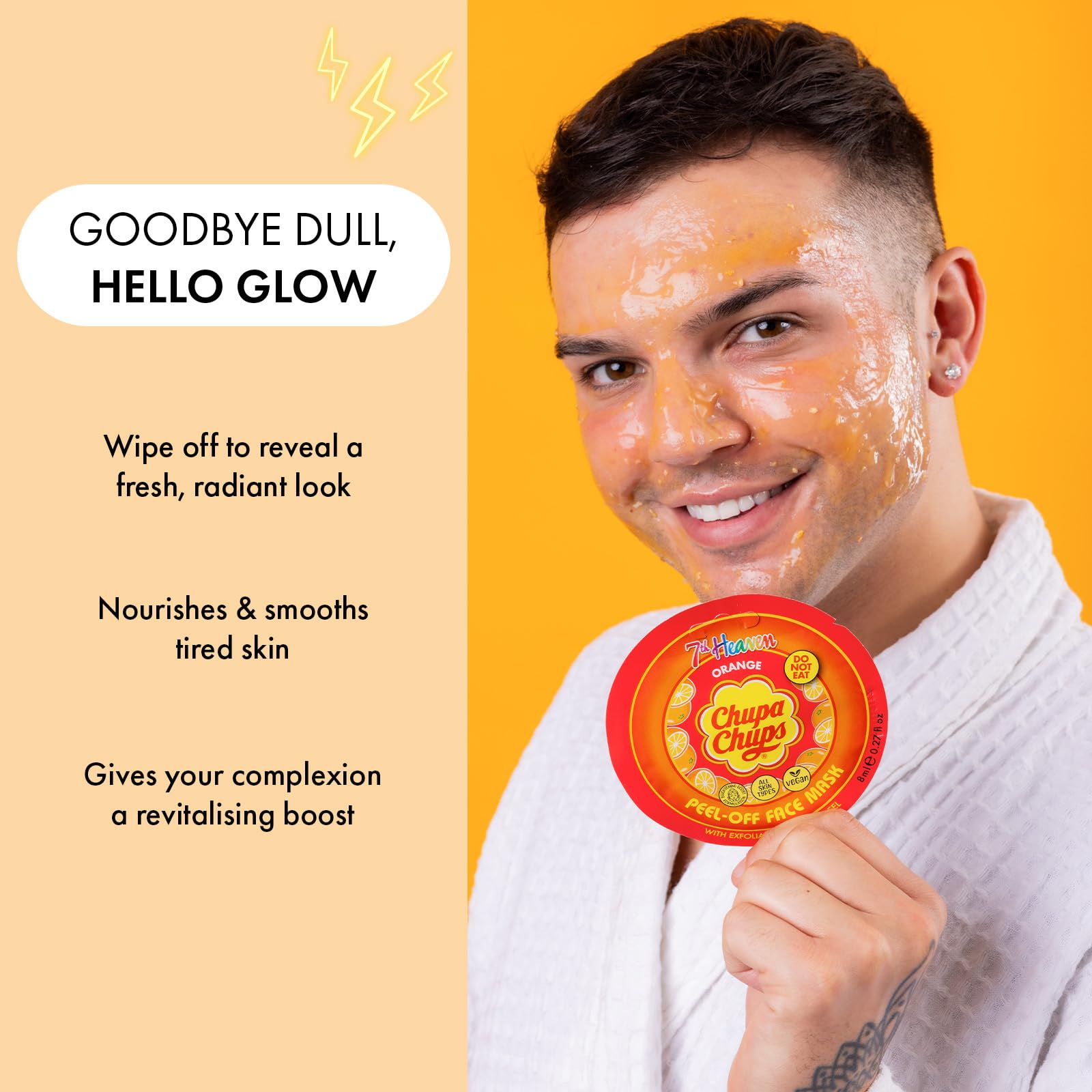 7th Heaven x Chupa Chups Orange Peel Off Face Mask - Vegan Exfoliating Skincare 3