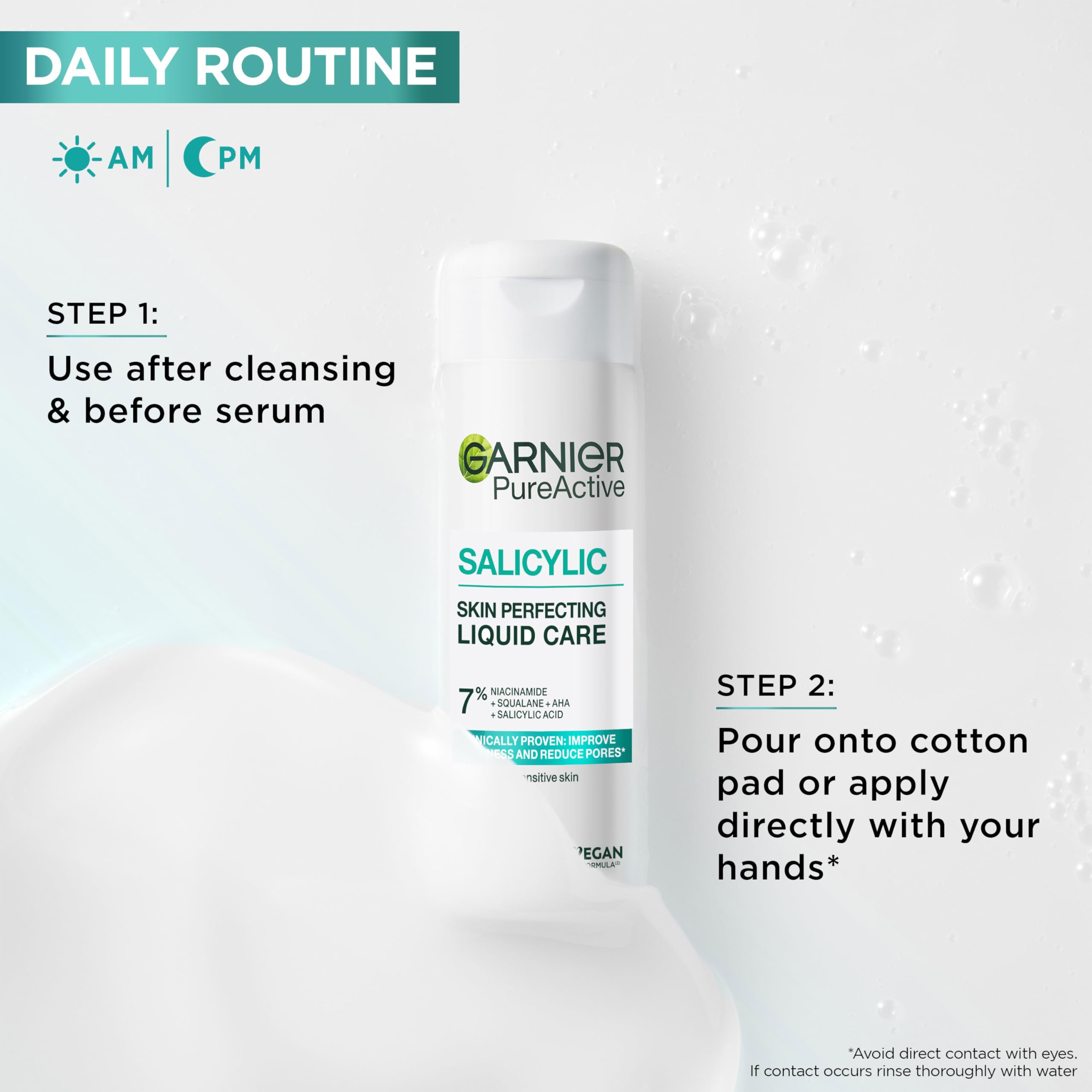 Garnier Salicylic Acid Skin Perfecting Liquid Care Toner with 7% Niacinamide 3