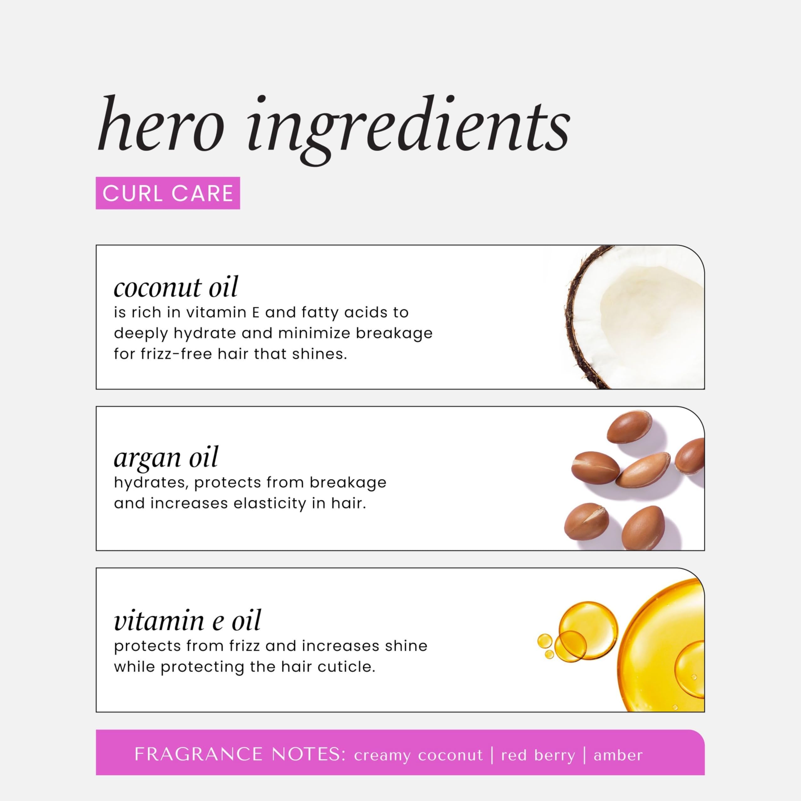 HASK Curl Care Detangling Conditioner with Coconut Oil, Argan Oil & Vitamin E 7