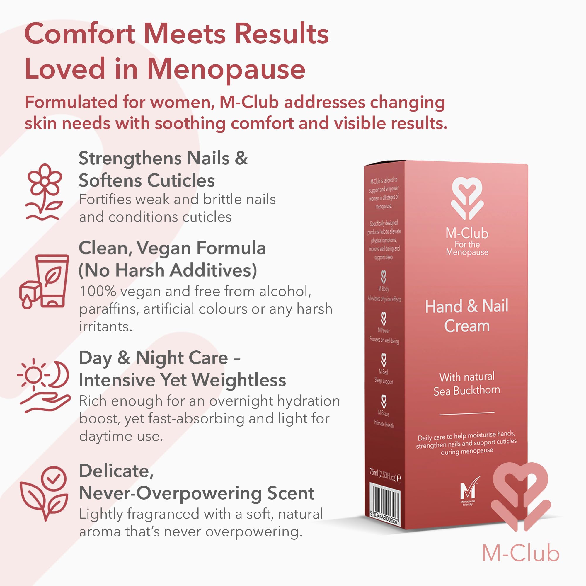 M-Club Hand and Nail Cream with Sea Buckthorn and Shea Butter for Aging Hands 4