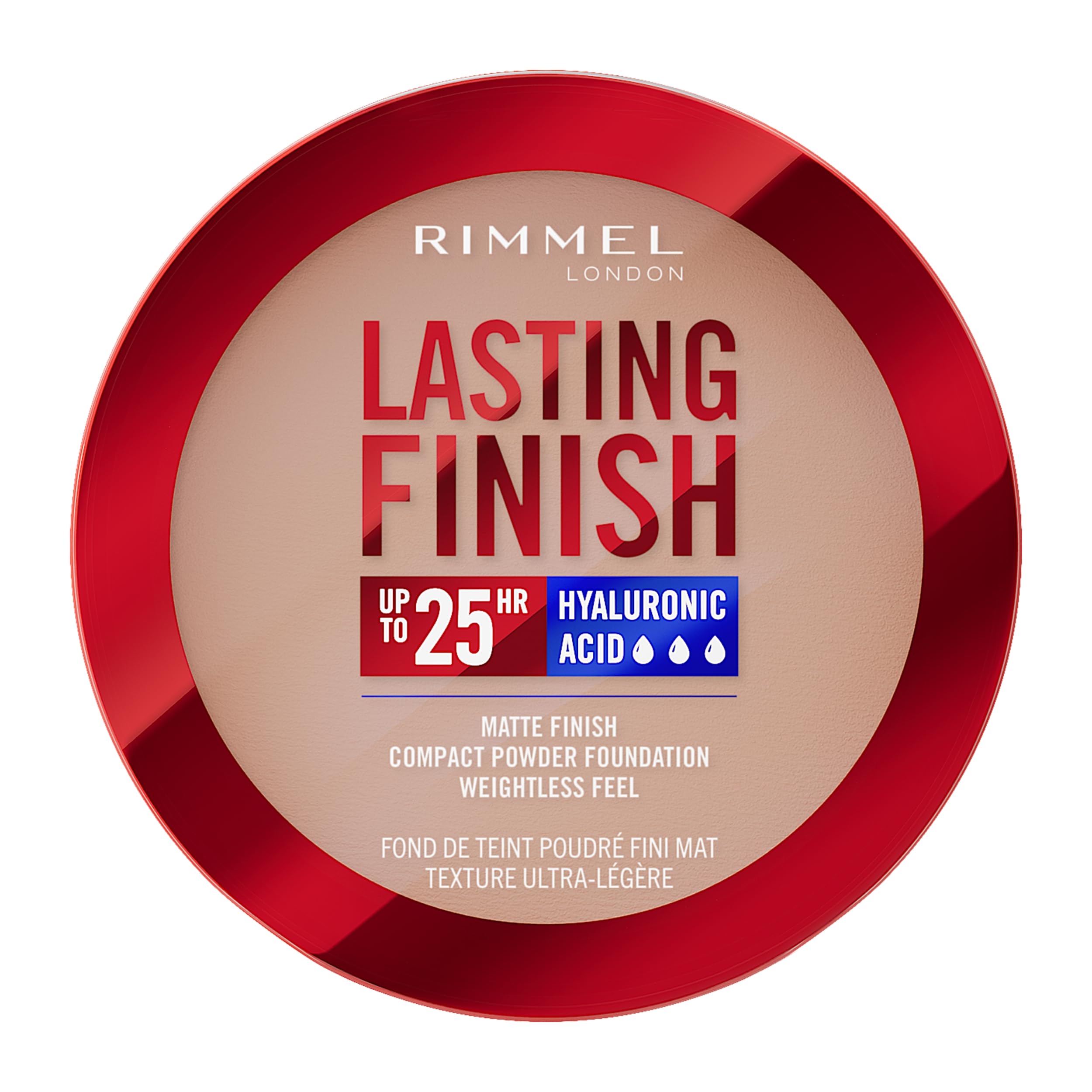 Rimmel Lasting Finish 25 HR Compact Foundation 006 Rose Vanilla - Matte, Buildable Coverage, SPF 20