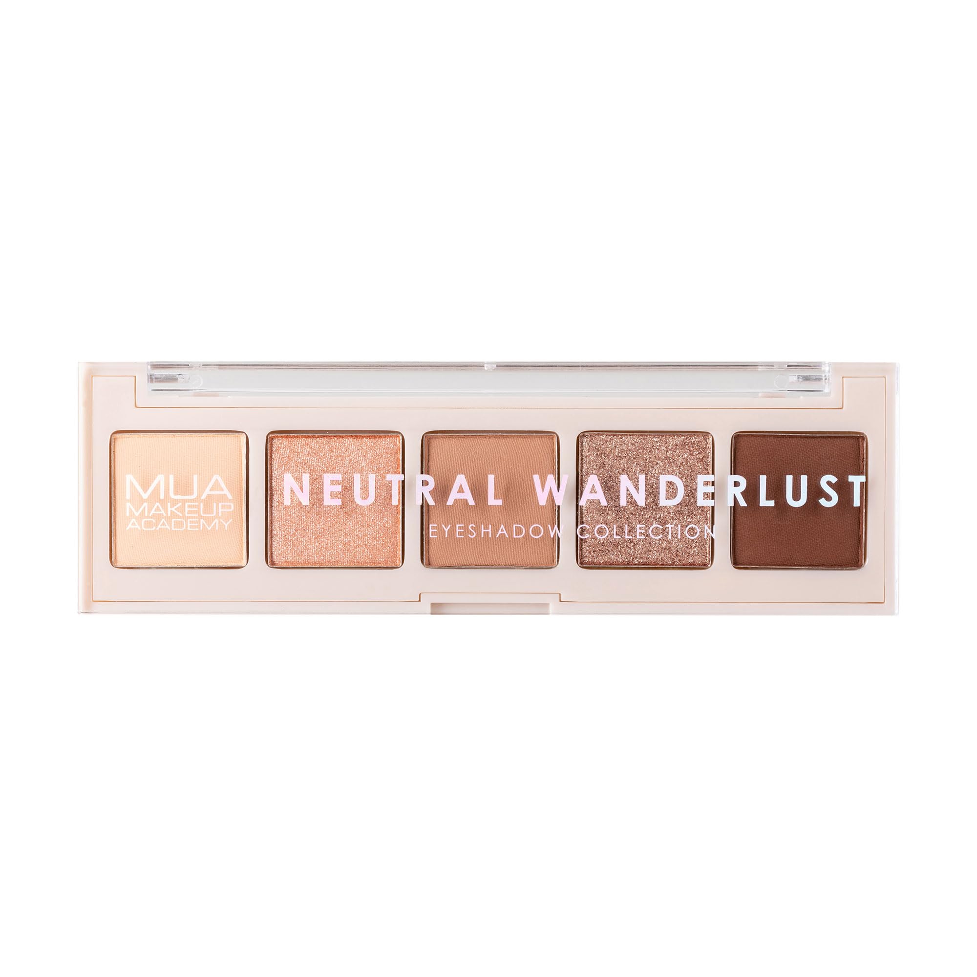 MUA Makeup Academy 5-Shade Eye Shadow Palette, Neutral Wanderlust, Vegan & Cruelty Free